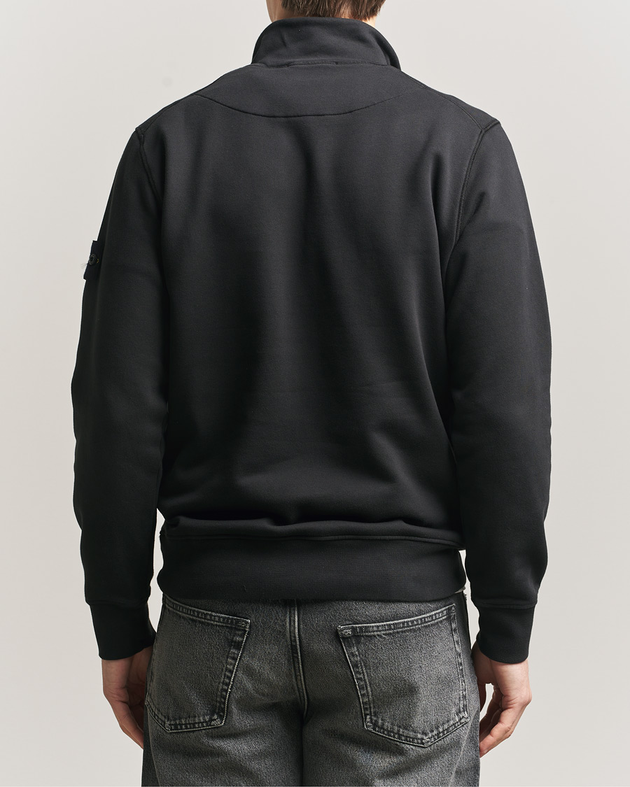 Herr | Tröjor | Stone Island | Garment Dyed Fleece Half Zip Black