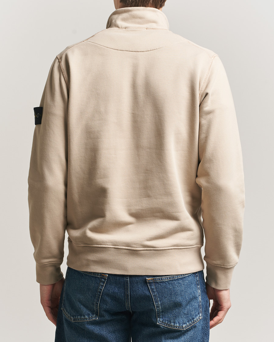 Herr | Tröjor | Stone Island | Garment Dyed Fleece Half Zip Desert