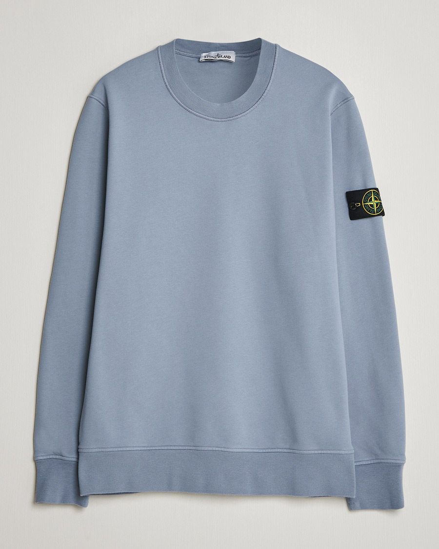 Herr | Tröjor | Stone Island | Garment Dyed Fleece Sweatshirt Dark Blue