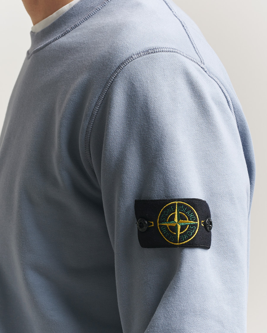 Herr | Tröjor | Stone Island | Garment Dyed Fleece Sweatshirt Dark Blue