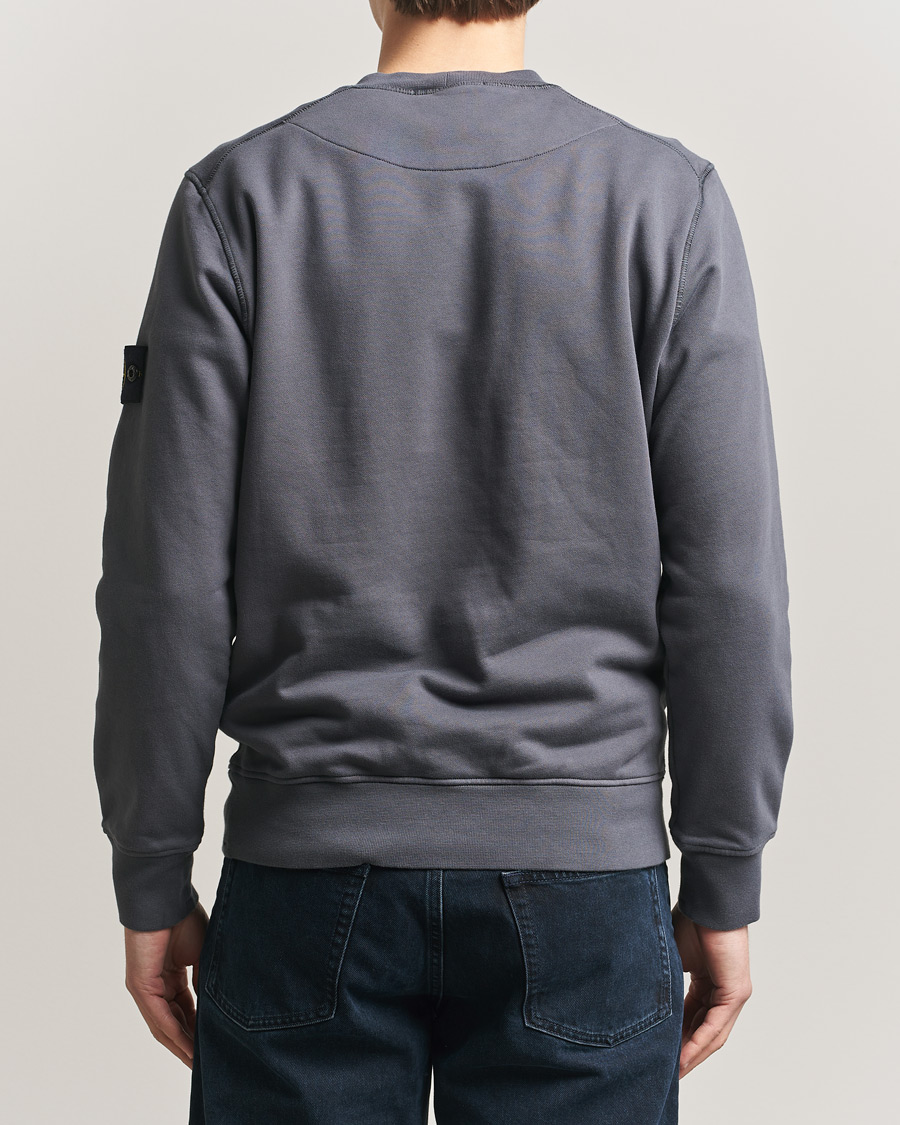 Herr | Tröjor | Stone Island | Garment Dyed Fleece Sweatshirt Blue/Grey