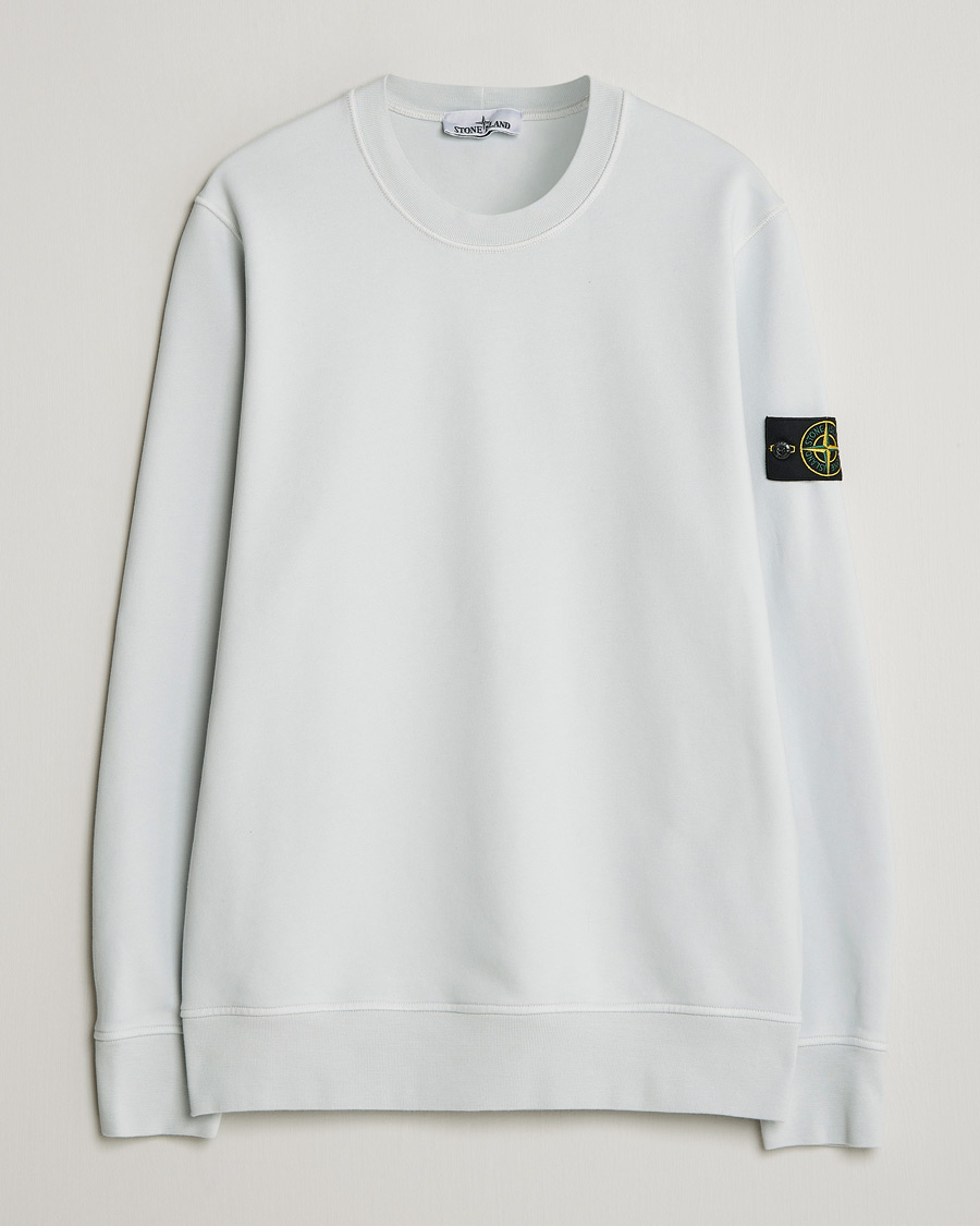 Herr | Tröjor | Stone Island | Garment Dyed Fleece Sweatshirt Sky Blue