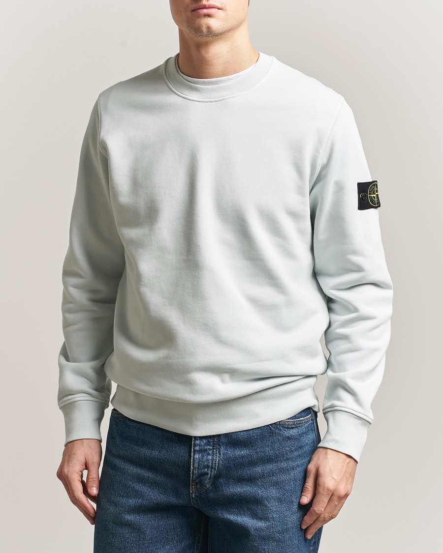 Herr | Tröjor | Stone Island | Garment Dyed Fleece Sweatshirt Sky Blue