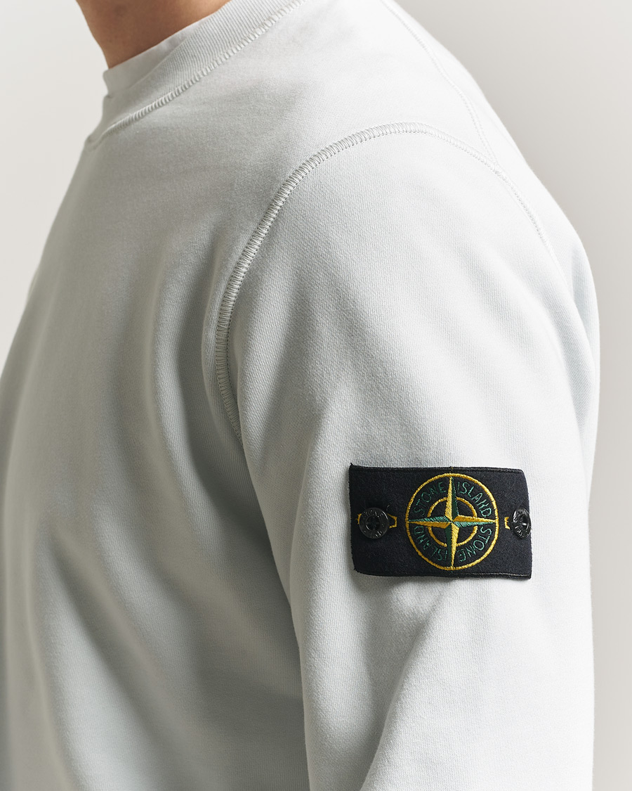 Herr | Tröjor | Stone Island | Garment Dyed Fleece Sweatshirt Sky Blue