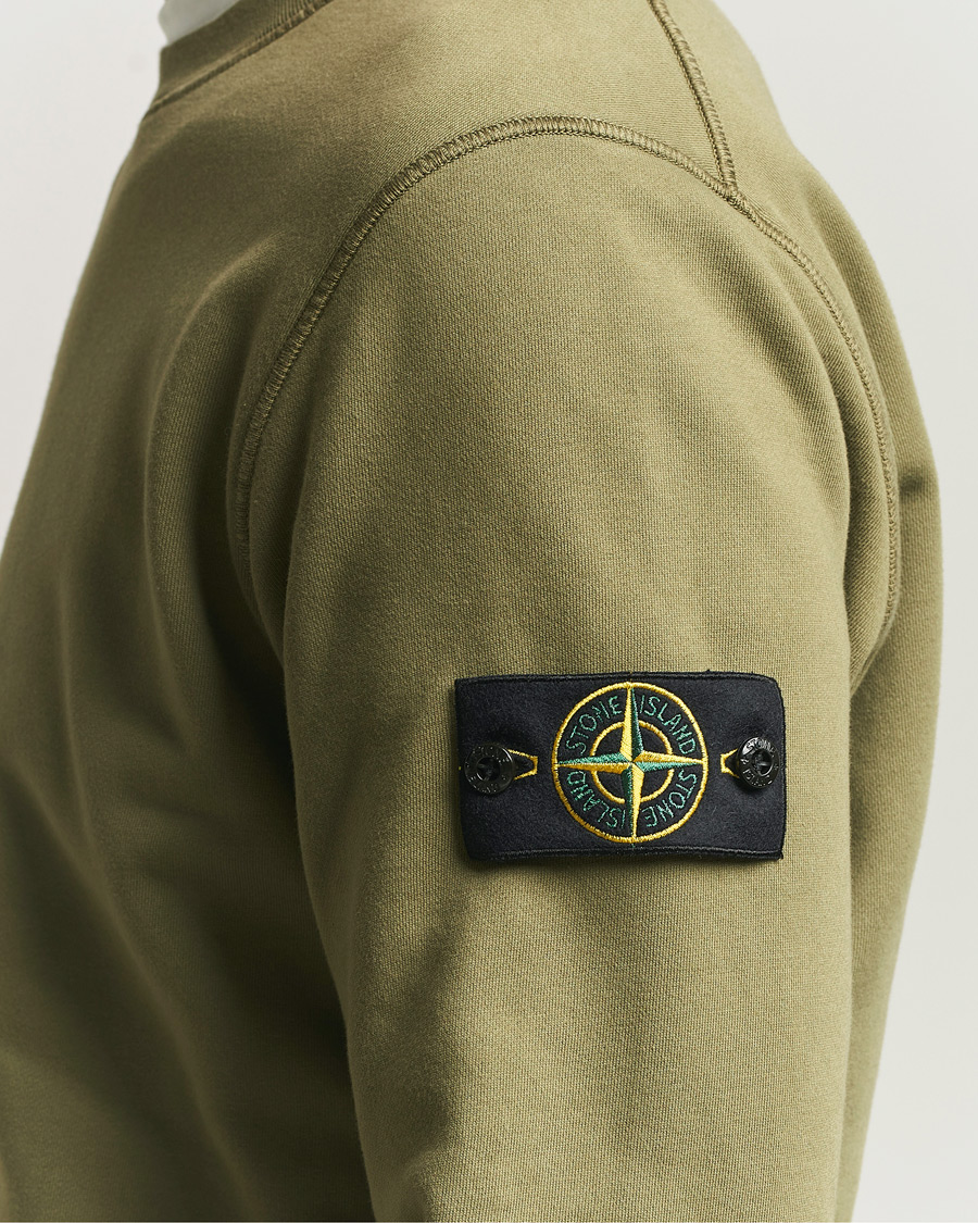Herr | Tröjor | Stone Island | Garment Dyed Fleece Sweatshirt Military Green