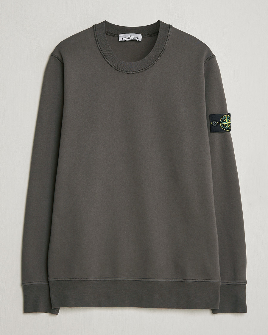 Herr | Tröjor | Stone Island | Garment Dyed Fleece Sweatshirt Charcoal