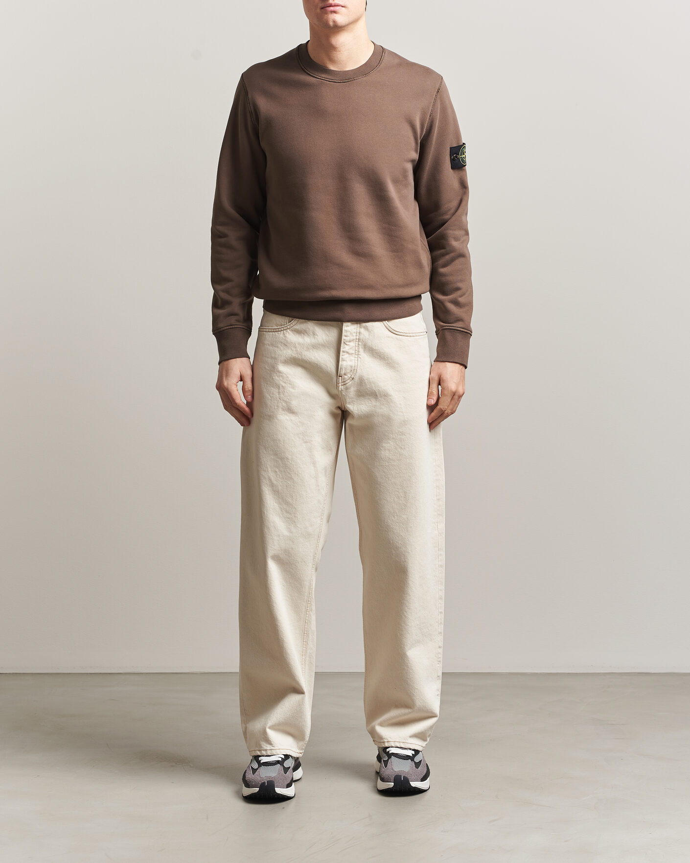 Herr | Tröjor | Stone Island | Garment Dyed Fleece Sweatshirt Umber