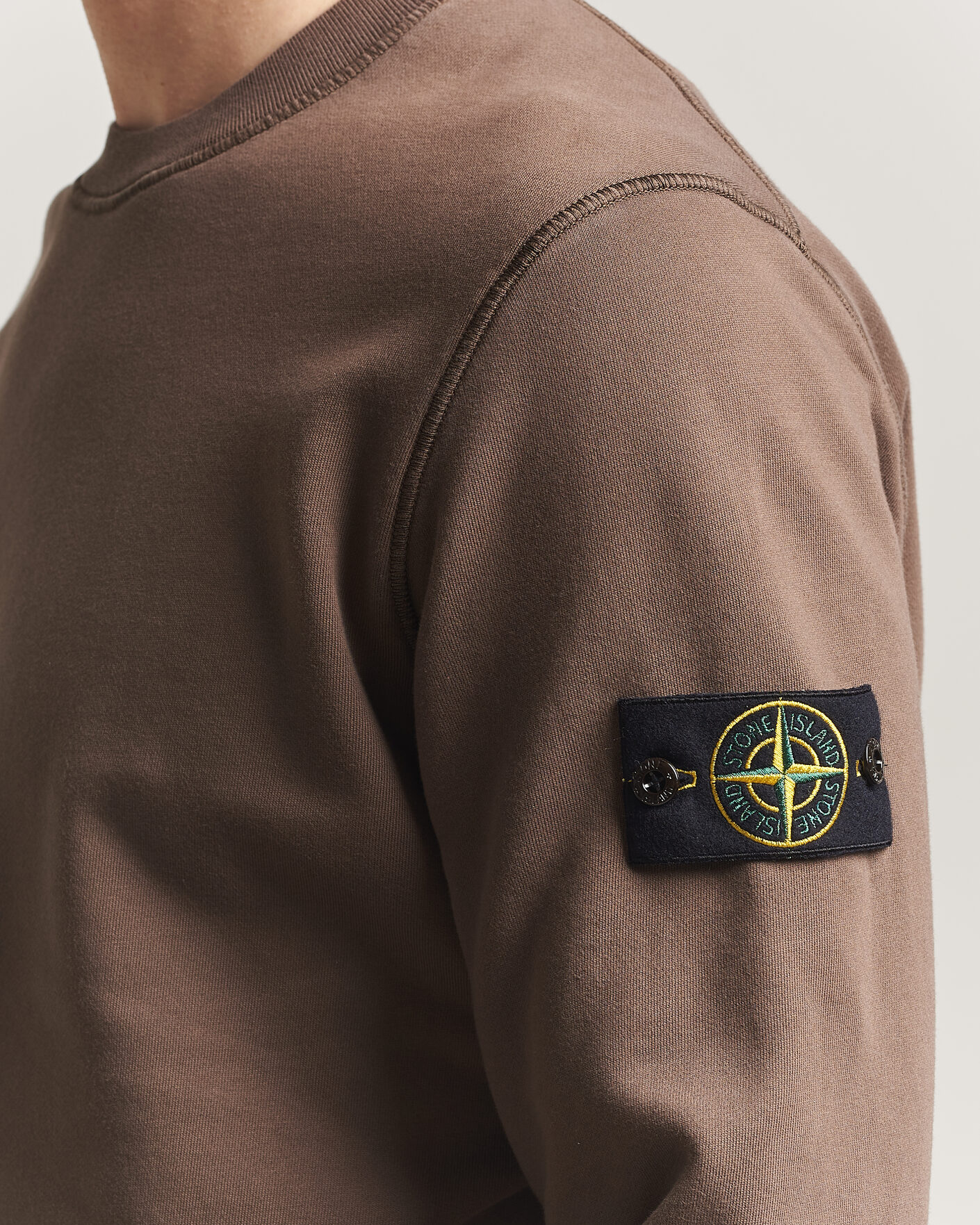 Herr | Tröjor | Stone Island | Garment Dyed Fleece Sweatshirt Umber