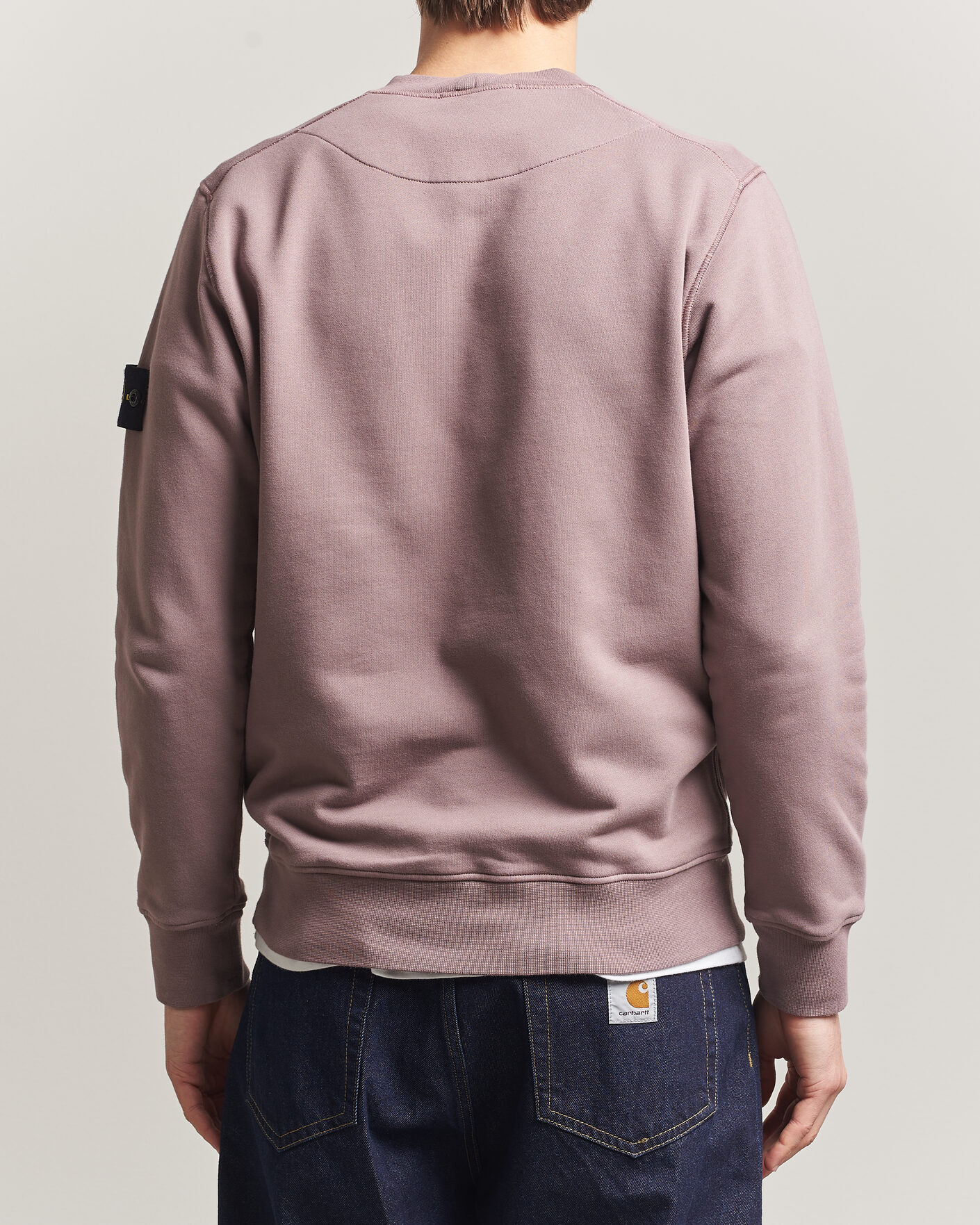 Herr | Tröjor | Stone Island | Garment Dyed Fleece Sweatshirt Purple Grey