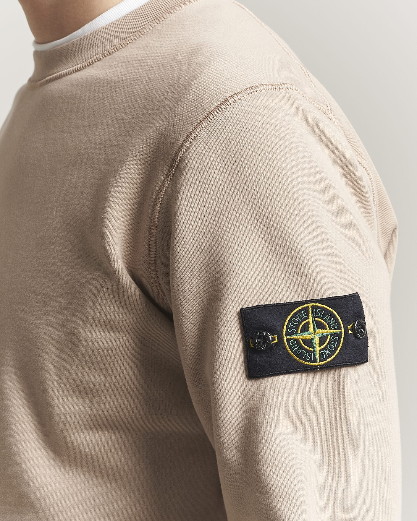 Herr | Tröjor | Stone Island | Garment Dyed Fleece Sweatshirt Desert