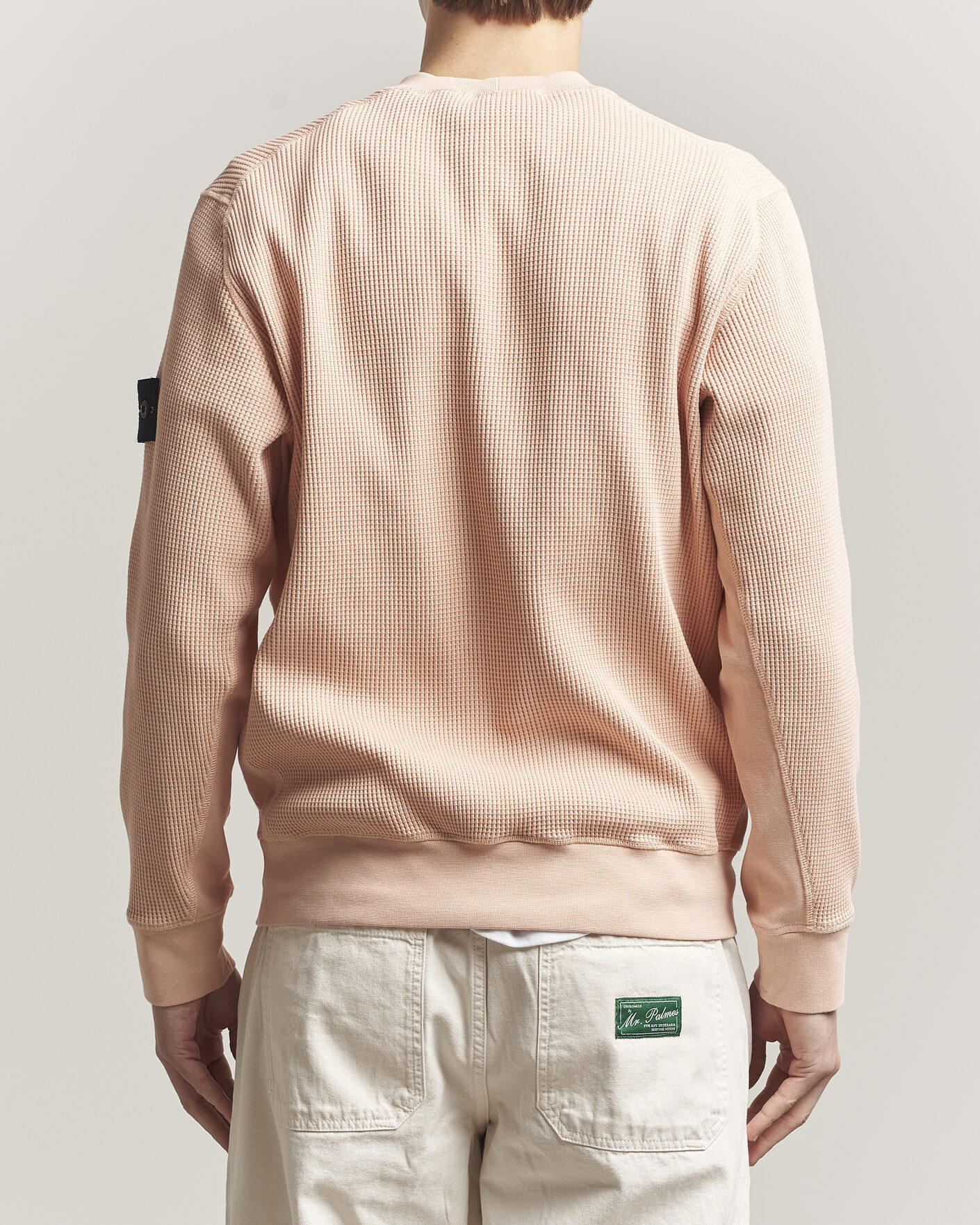 Herr | Tröjor | Stone Island | Organic Cotton Waffle Fleece Sweatshirt Plaster Pink