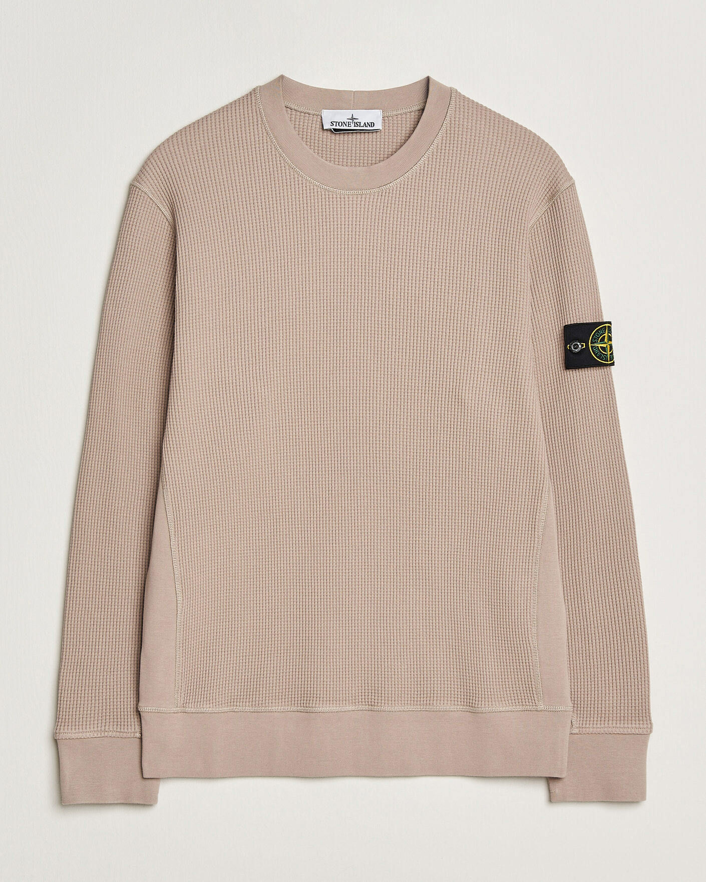 Herr | Tröjor | Stone Island | Organic Cotton Waffle Fleece Sweatshirt Desert
