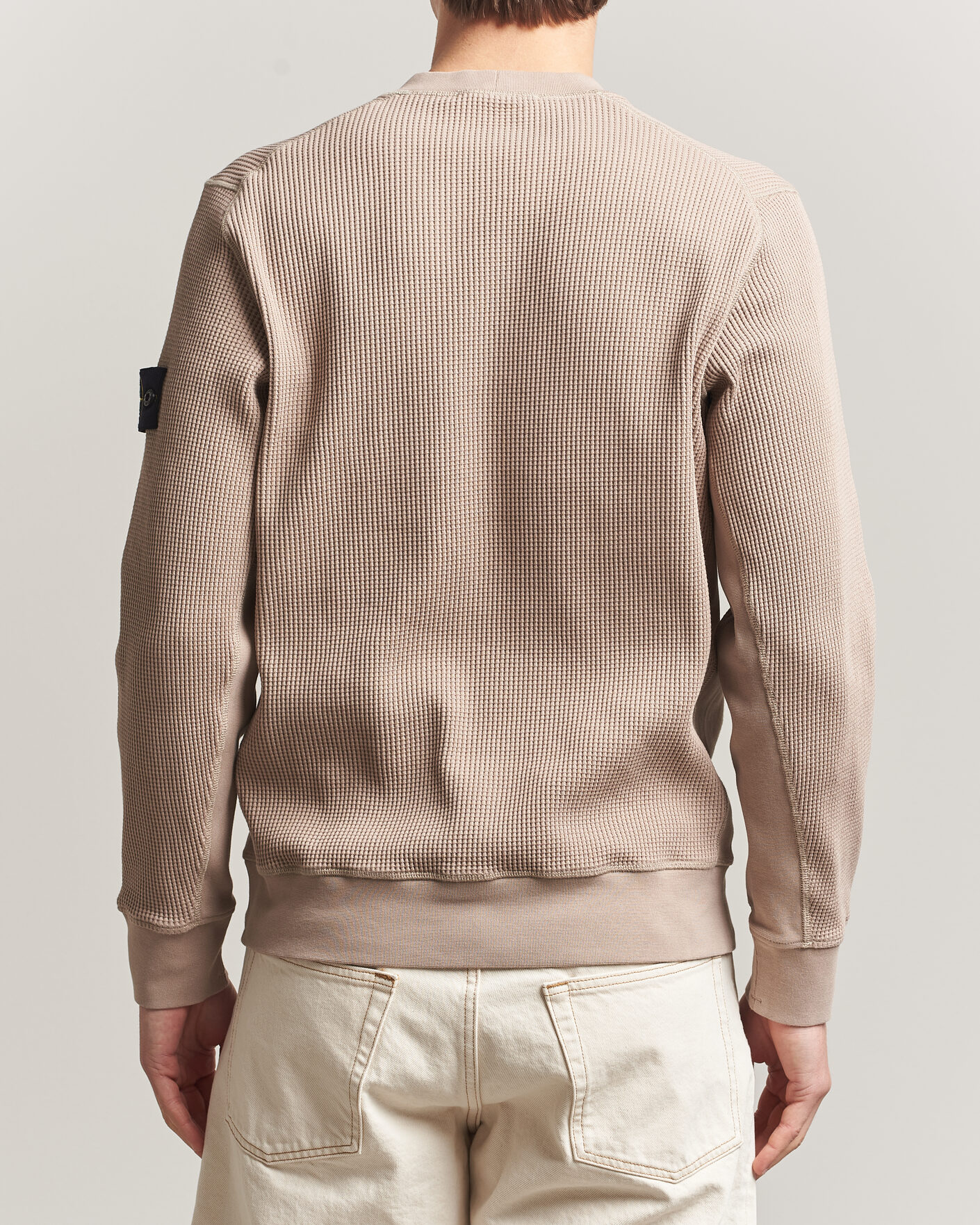 Herr | Tröjor | Stone Island | Organic Cotton Waffle Fleece Sweatshirt Desert