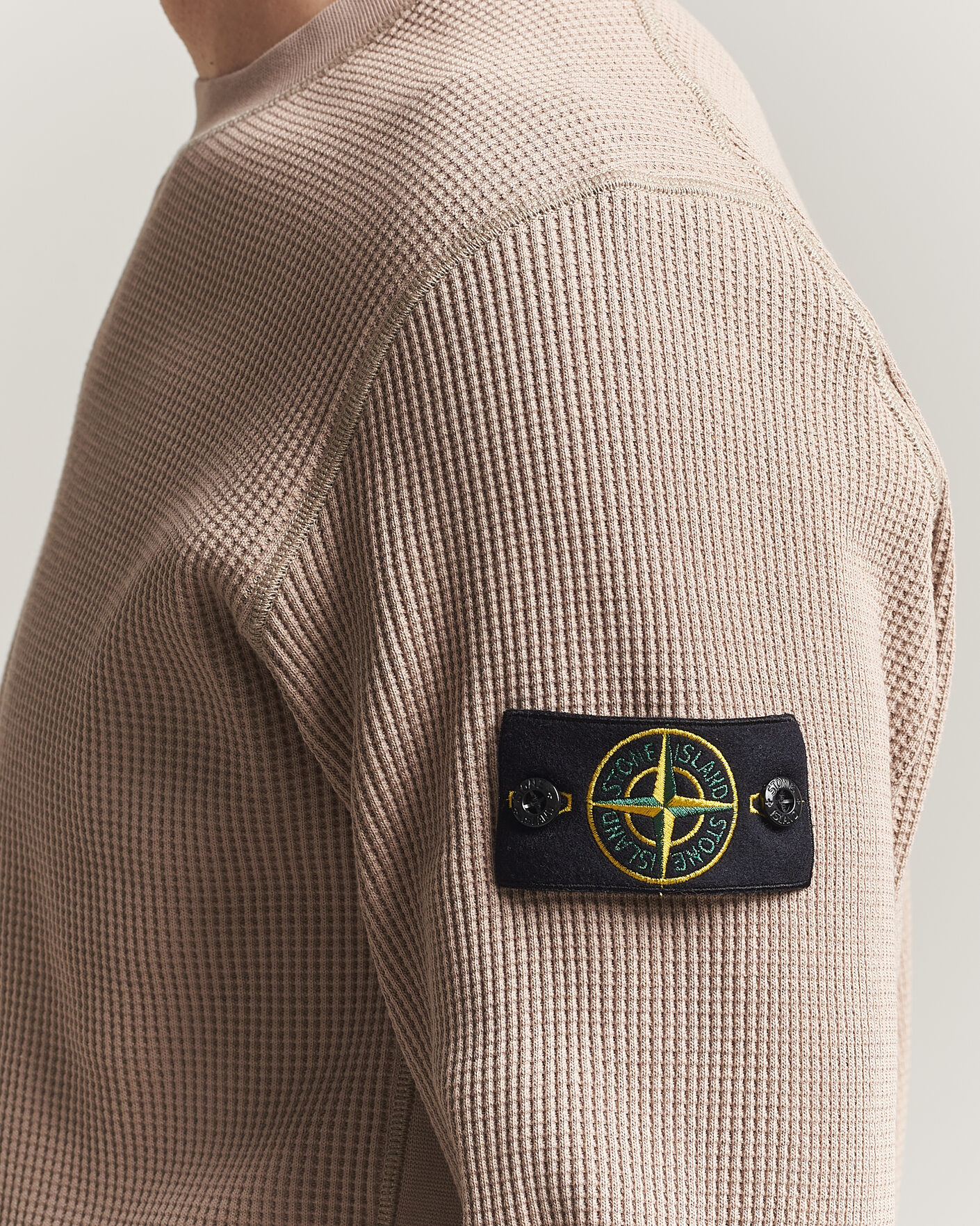 Herr | Tröjor | Stone Island | Organic Cotton Waffle Fleece Sweatshirt Desert