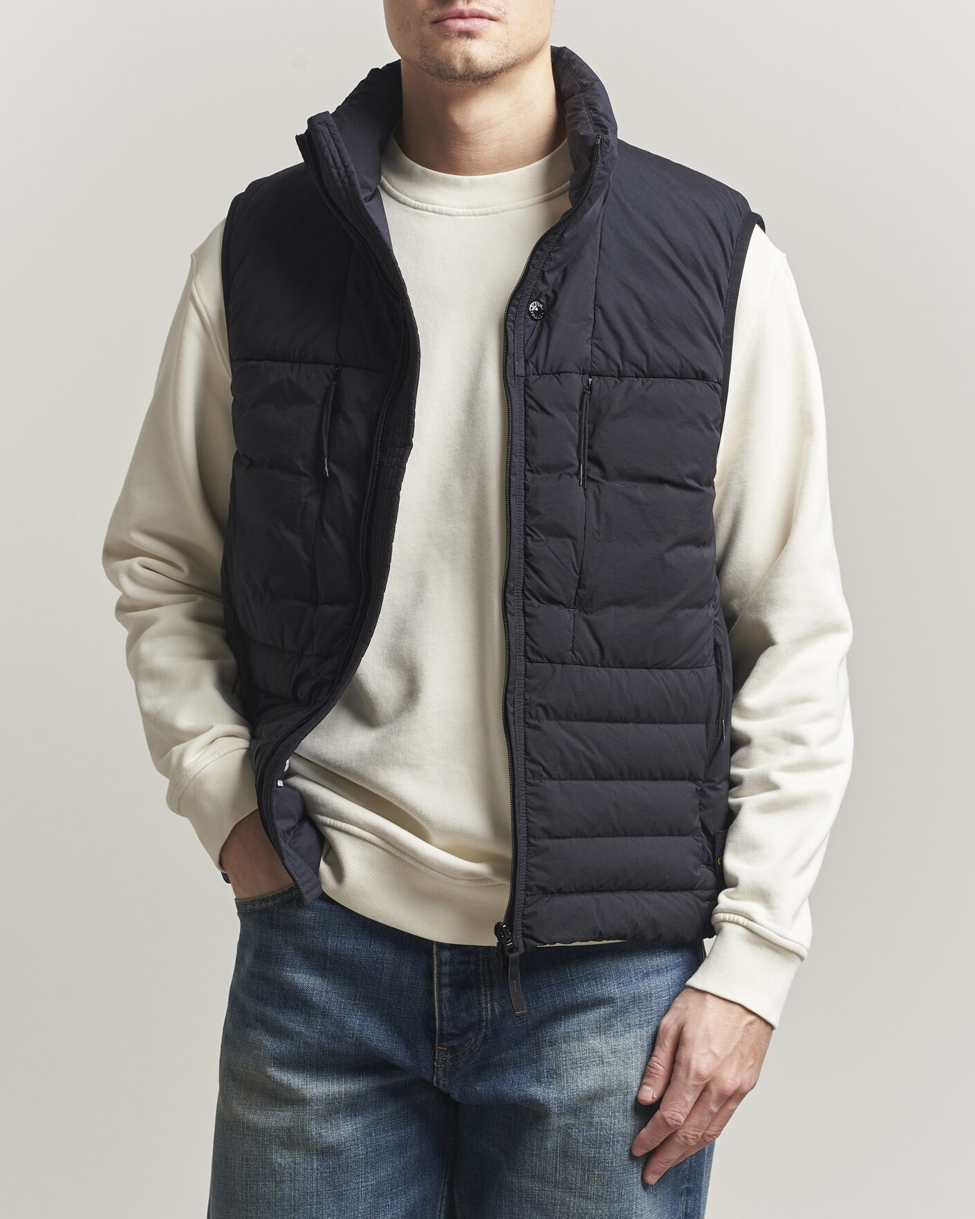 Herr | Västar | Stone Island | Nylon Down Vest Navy