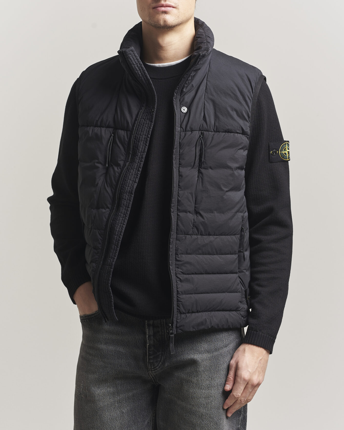 Herr | Västar | Stone Island | Nylon Down Vest Black
