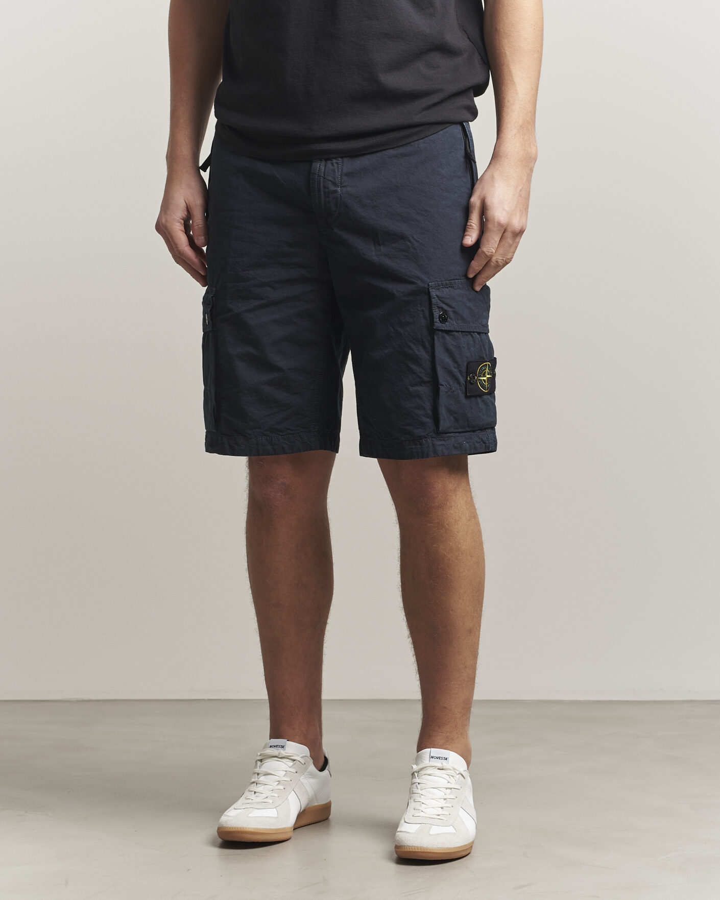 Herr | Shorts | Stone Island | Brushed Cotton Canvas Cargo Shorts Navy