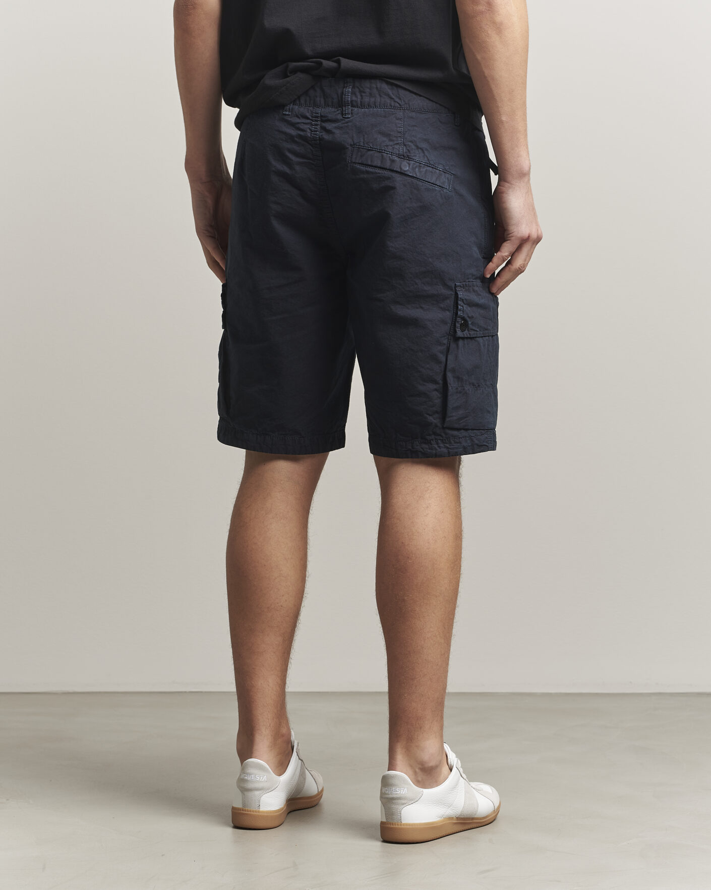 Herr | Shorts | Stone Island | Brushed Cotton Canvas Cargo Shorts Navy