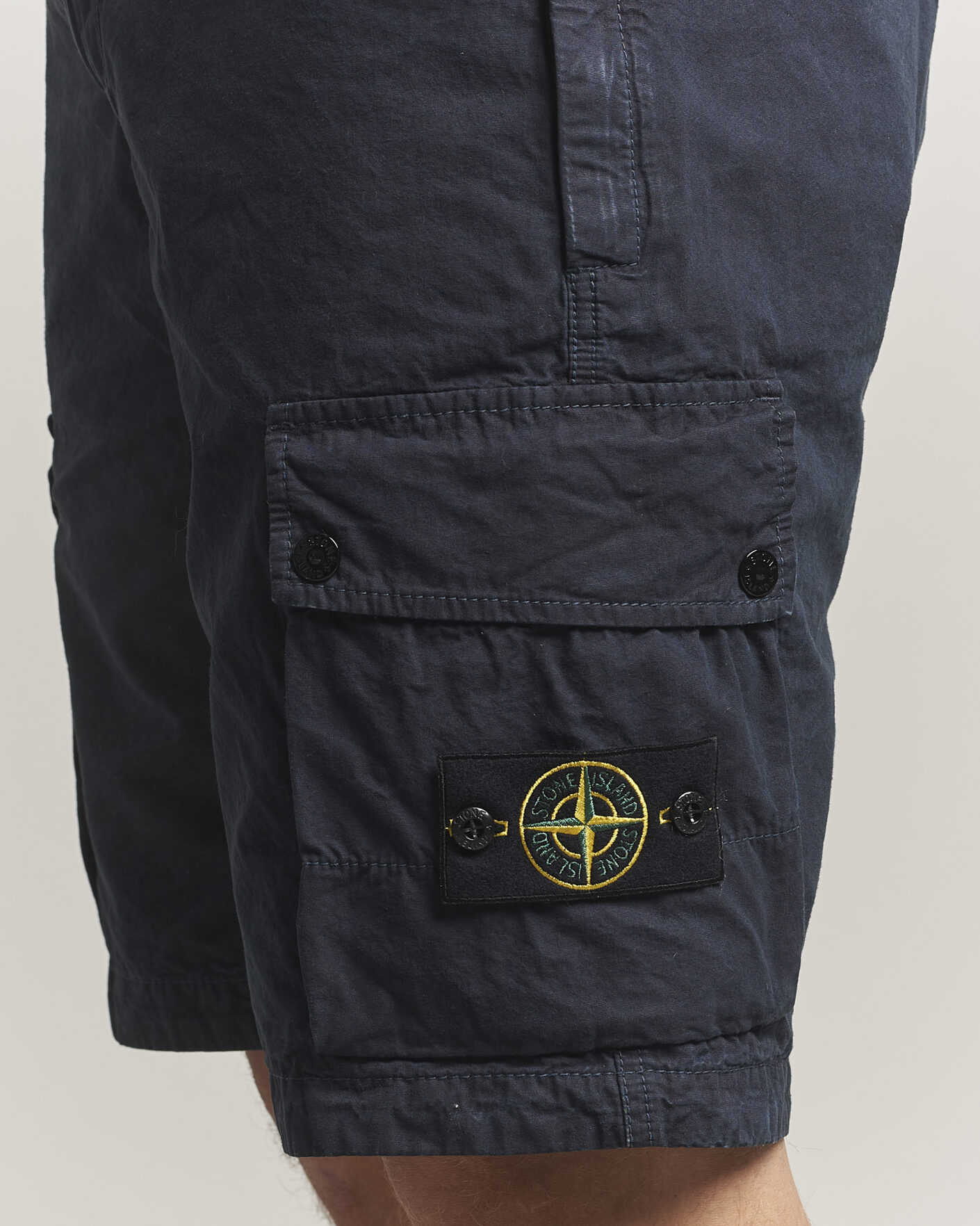 Herr | Shorts | Stone Island | Brushed Cotton Canvas Cargo Shorts Navy