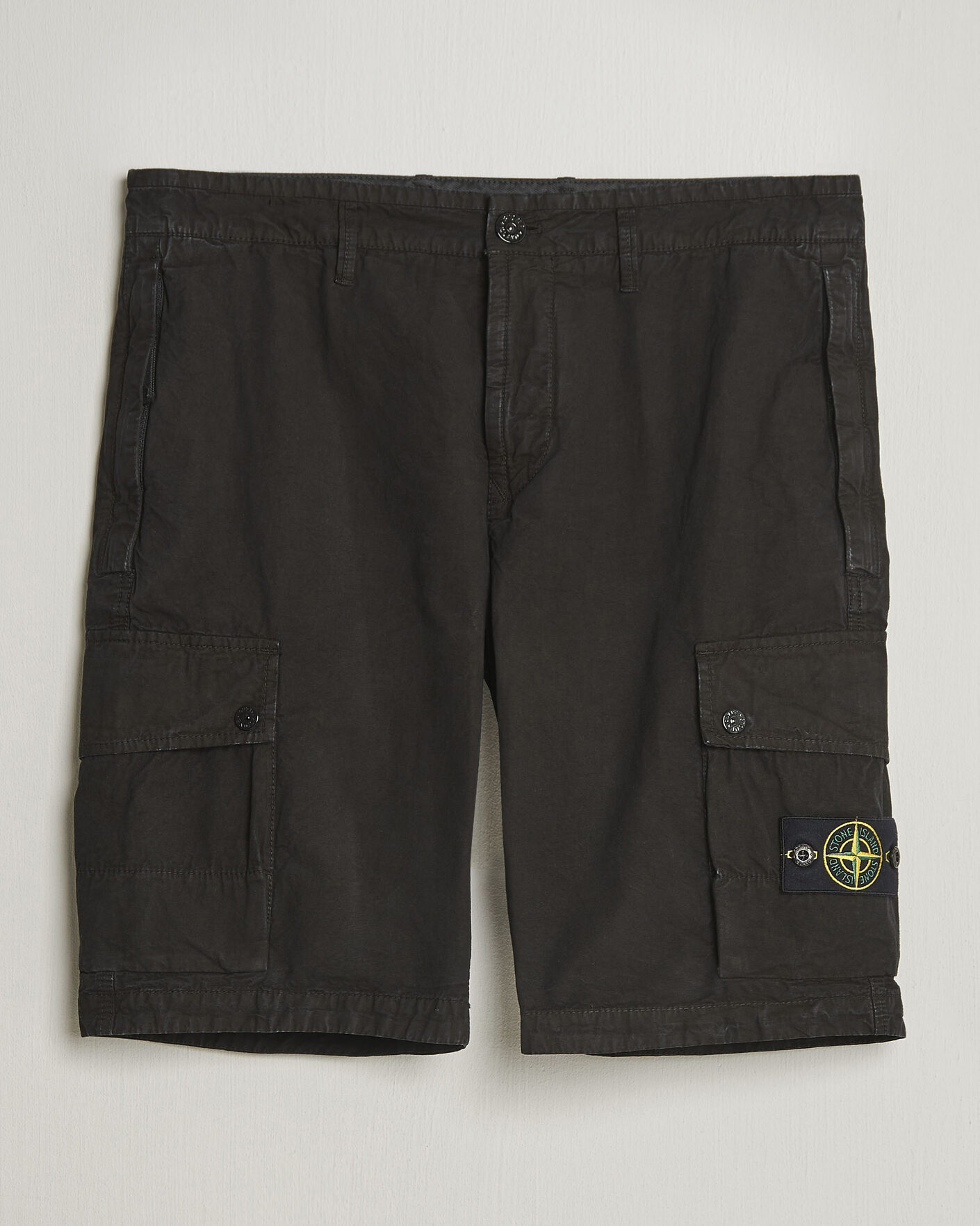 Herr | Shorts | Stone Island | Brushed Cotton Canvas Cargo Shorts Black