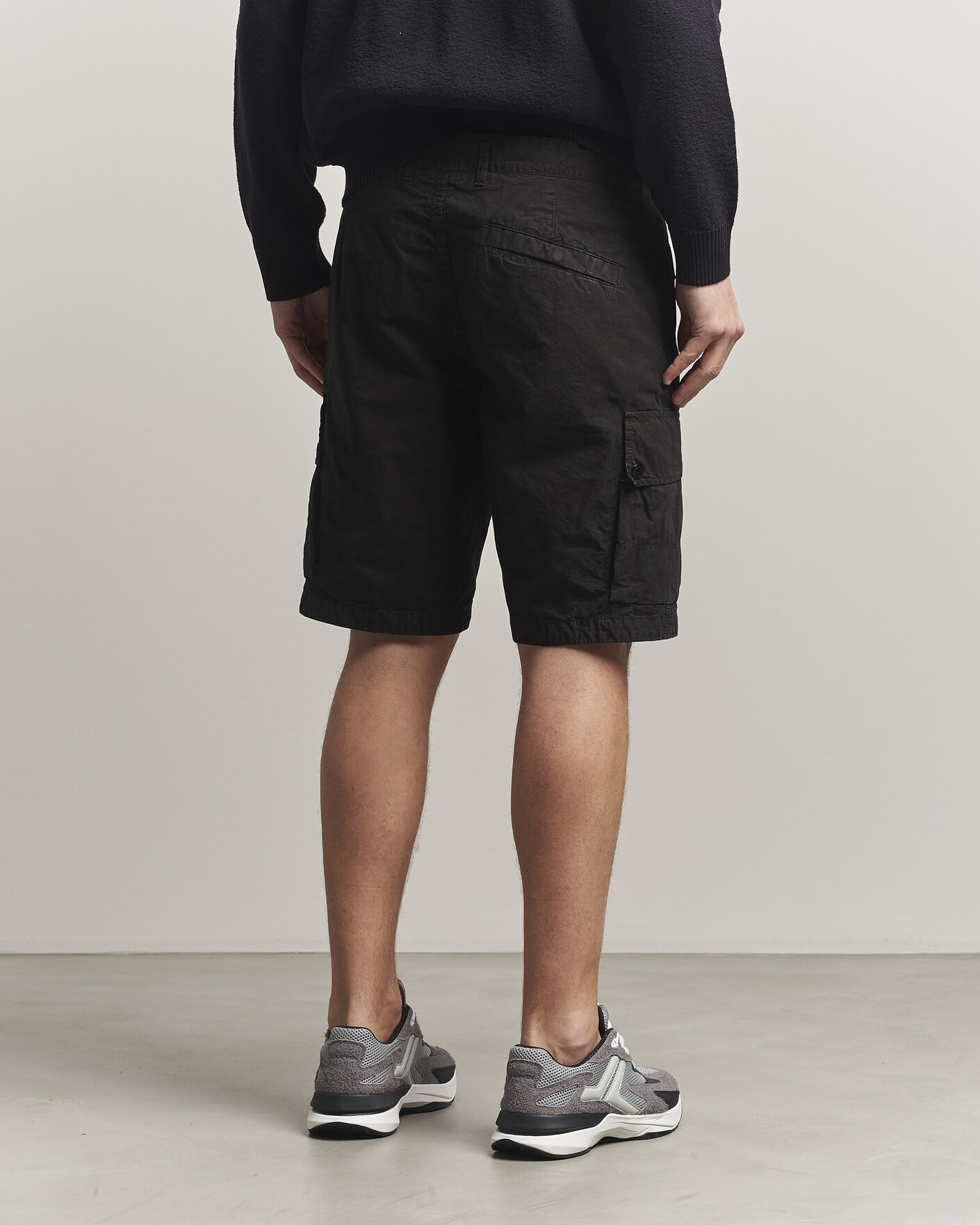 Herr | Shorts | Stone Island | Brushed Cotton Canvas Cargo Shorts Black