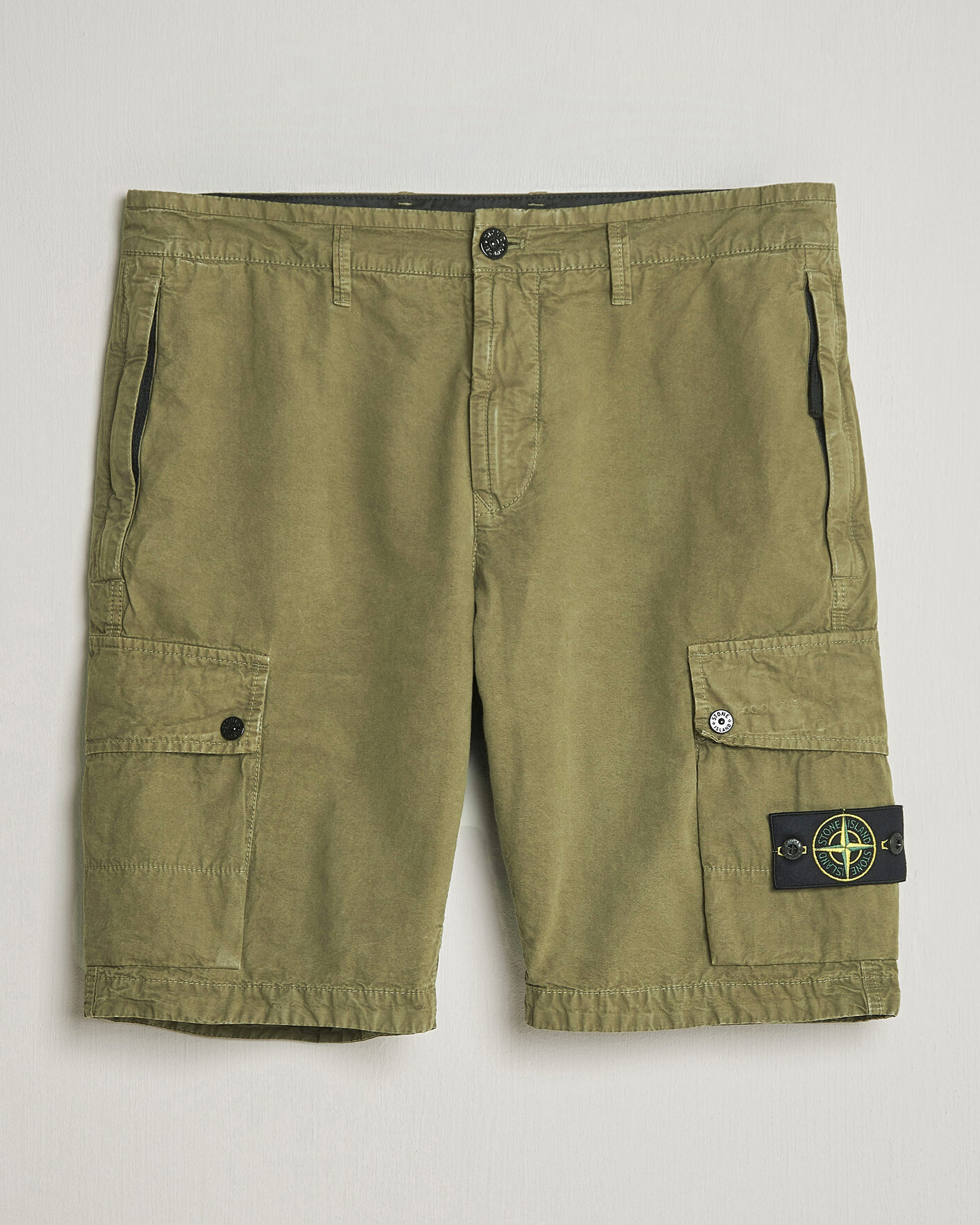 Herr | Shorts | Stone Island | Brushed Cotton Canvas Cargo Shorts Military Green