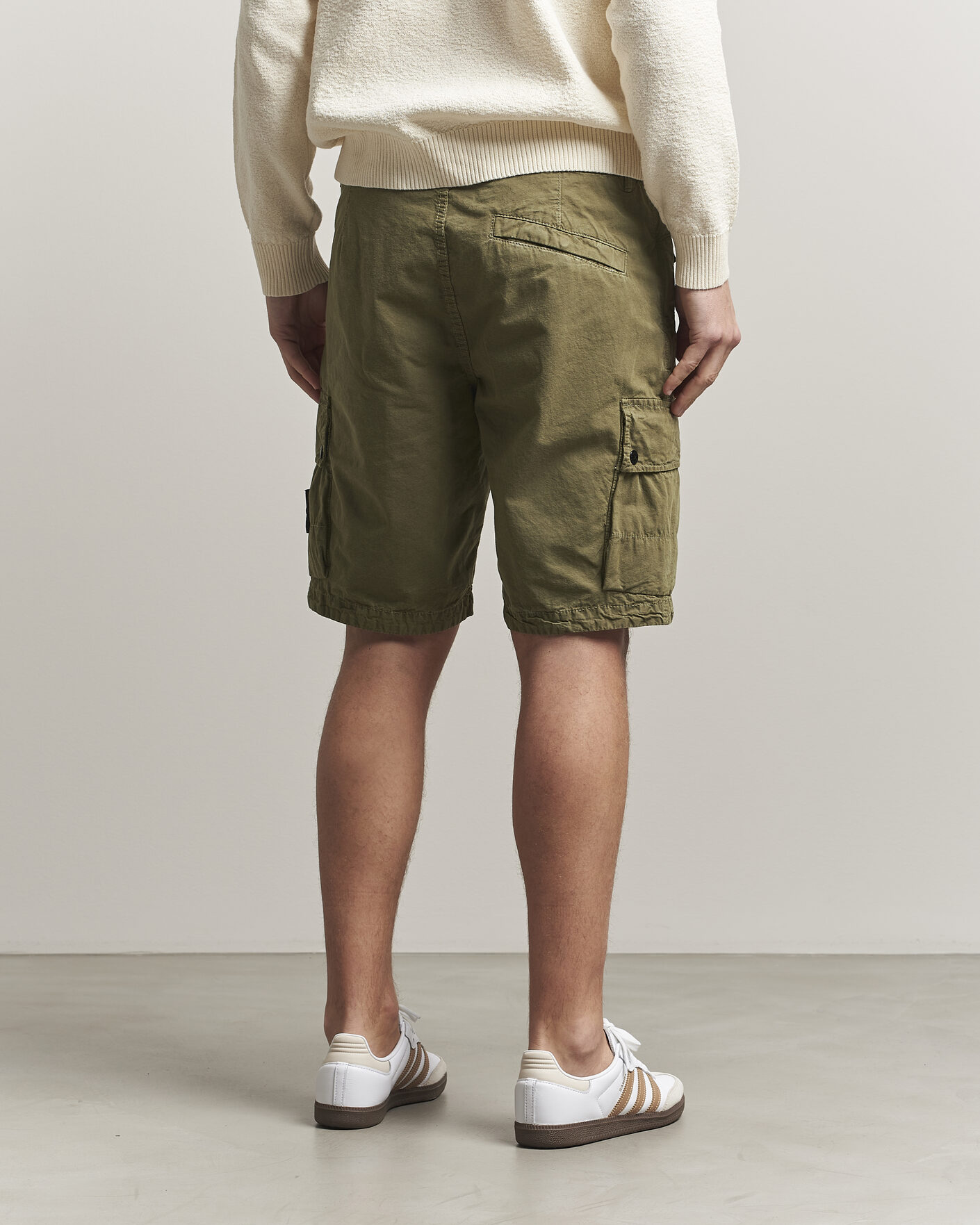 Herr | Shorts | Stone Island | Brushed Cotton Canvas Cargo Shorts Military Green