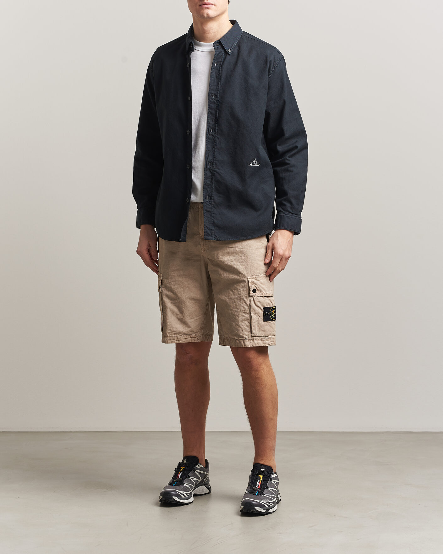 Herr | Shorts | Stone Island | Brushed Cotton Canvas Cargo Shorts Desert