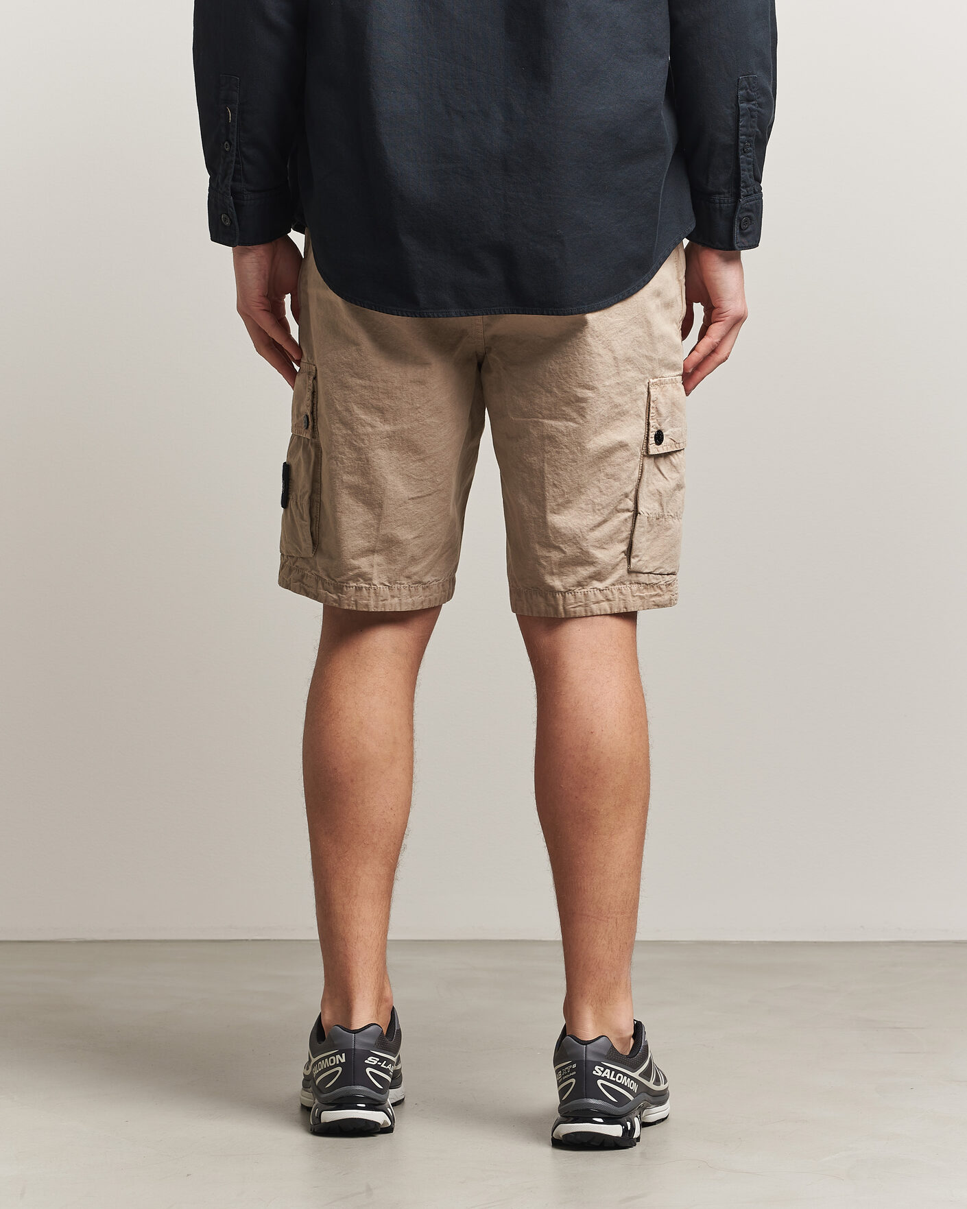 Herr | Shorts | Stone Island | Brushed Cotton Canvas Cargo Shorts Desert