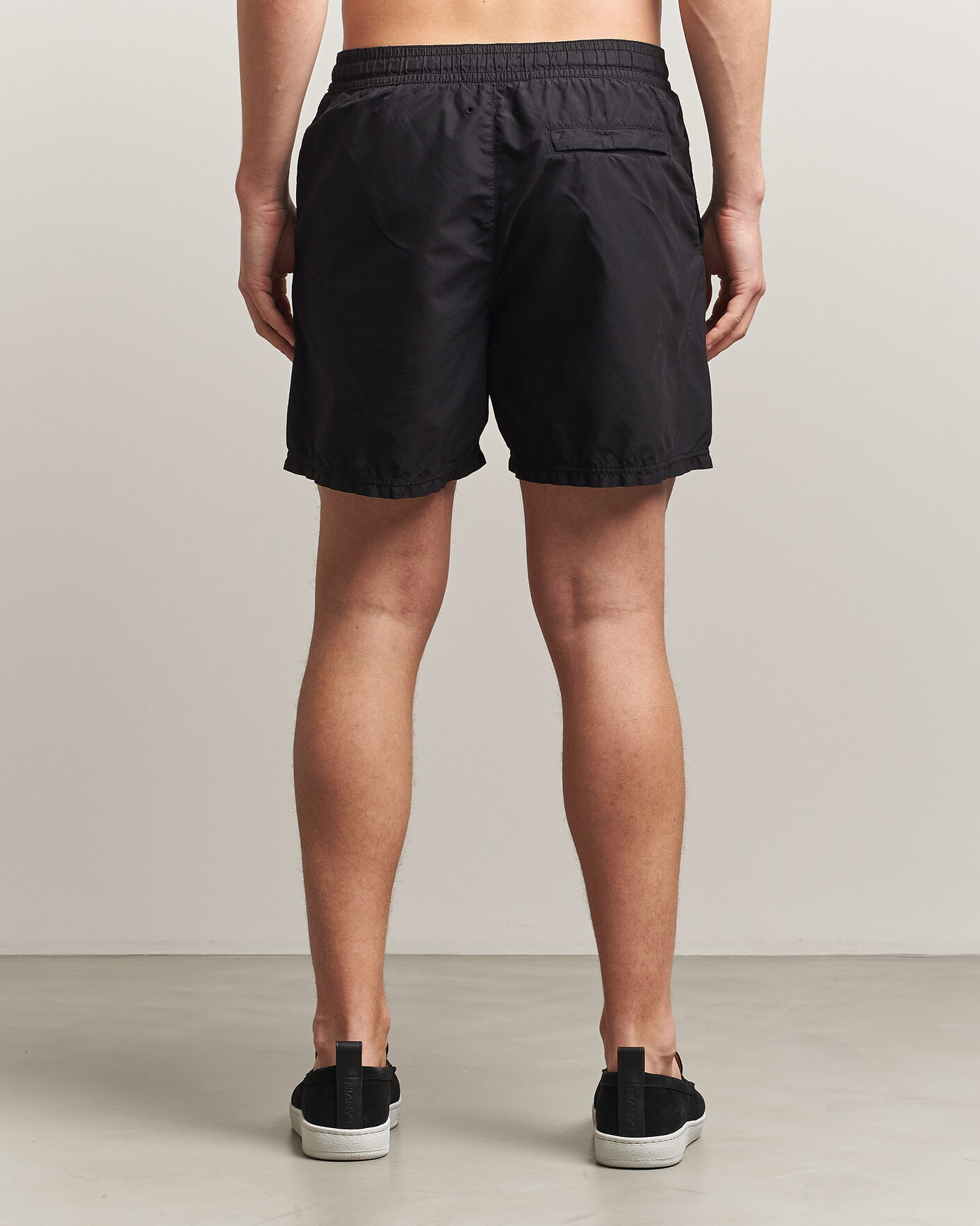 Herr | Badbyxor | Stone Island | Brushed Nylon Swimshorts Black