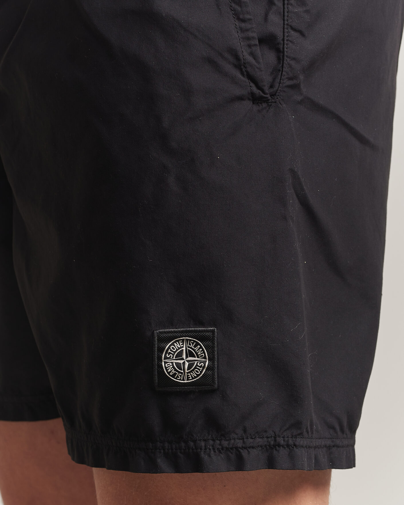 Herr | Badbyxor | Stone Island | Brushed Nylon Swimshorts Black
