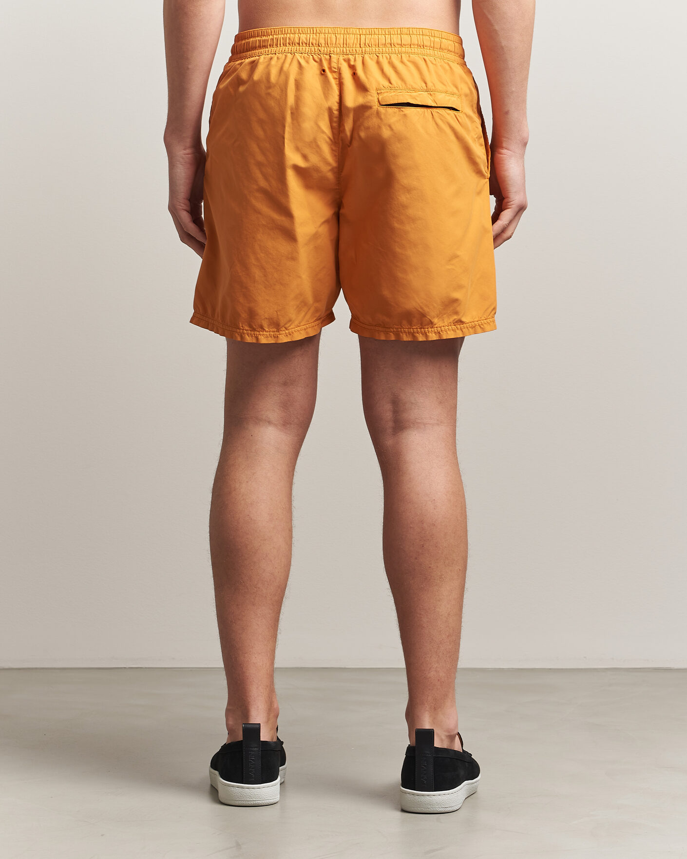 Herr | Badbyxor | Stone Island | Brushed Nylon Swimshorts Tangerine