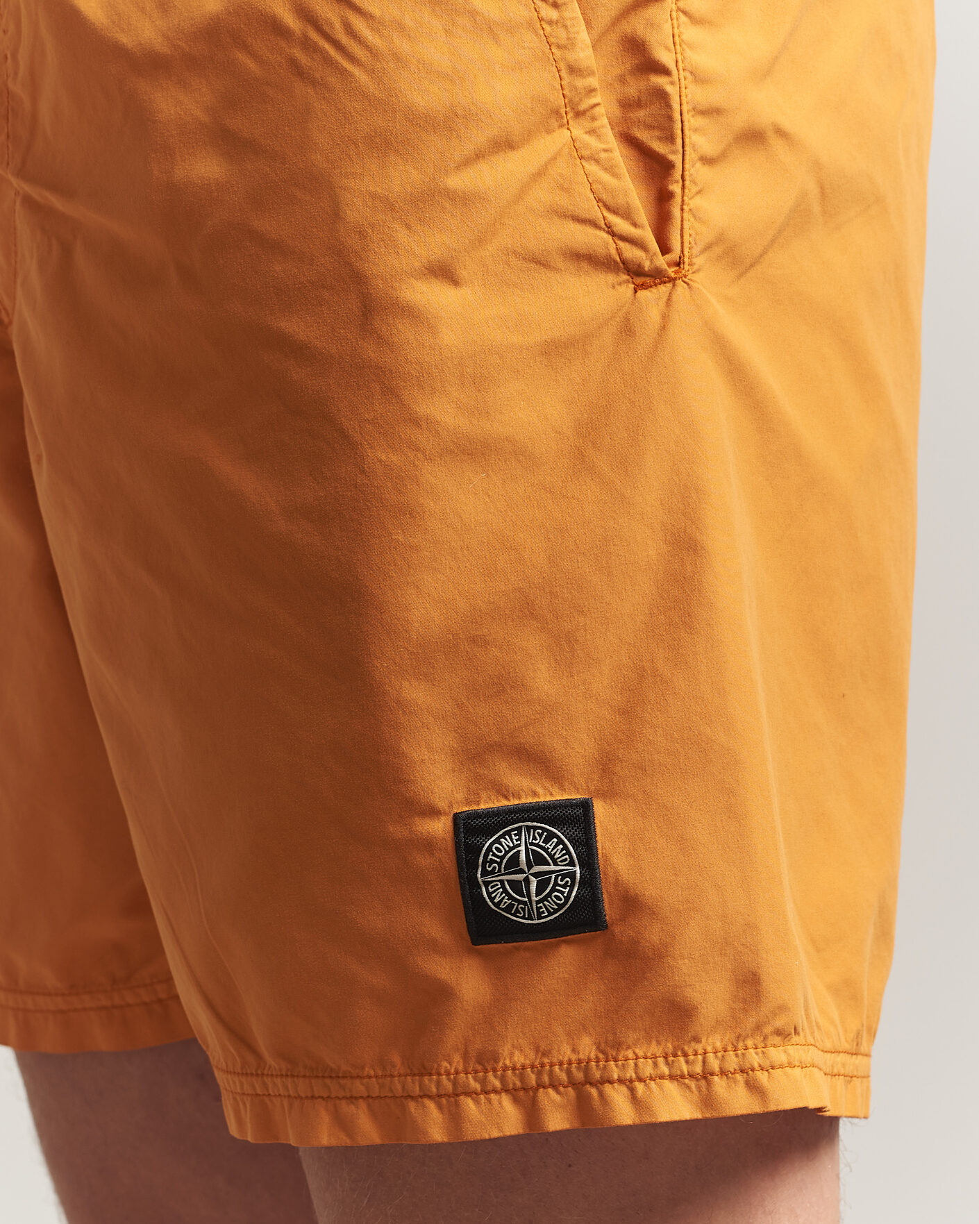 Herr | Badbyxor | Stone Island | Brushed Nylon Swimshorts Tangerine