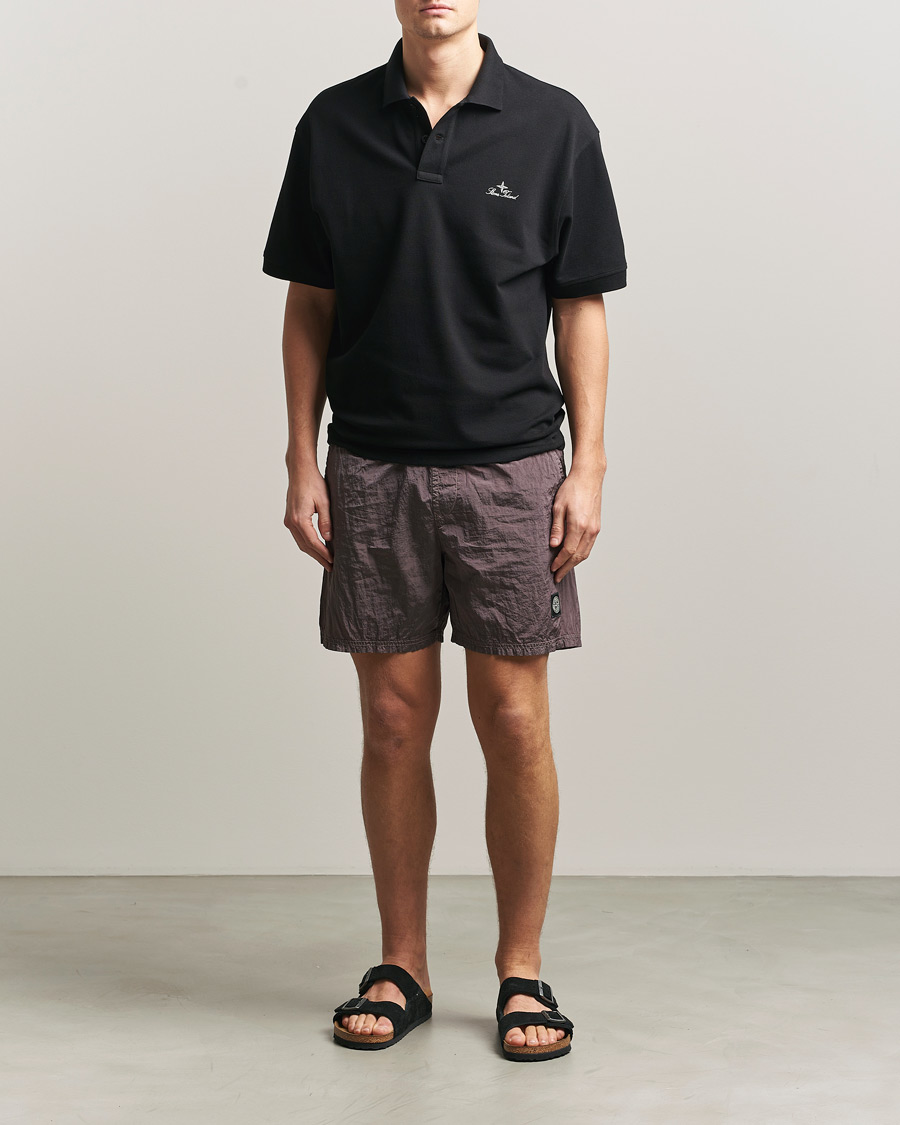 Herr | Badbyxor | Stone Island | Nylon Metal Econyl Swimshorts Purple Grey