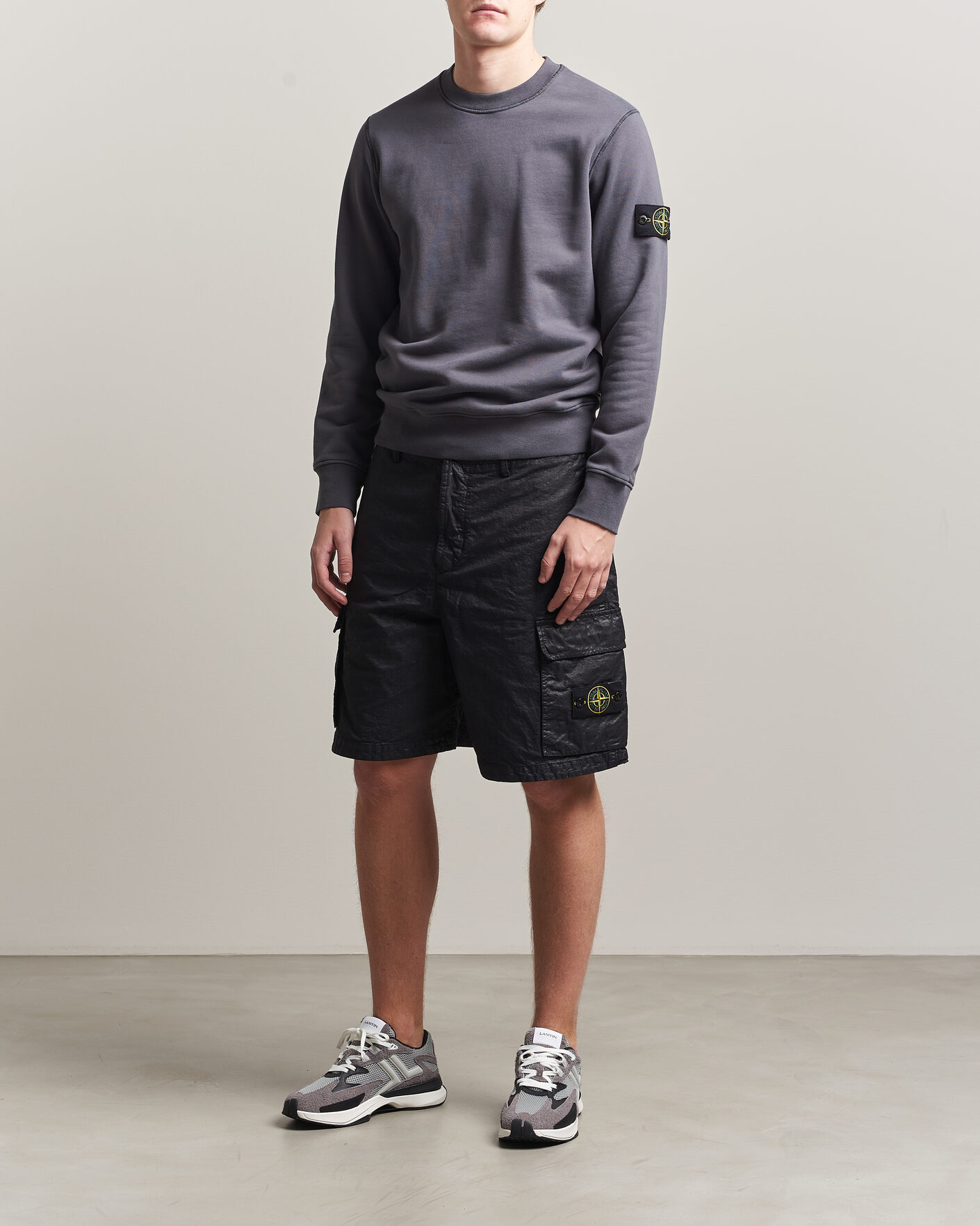 Herr | Shorts | Stone Island | Nylon Panama Cargo Shorts Black