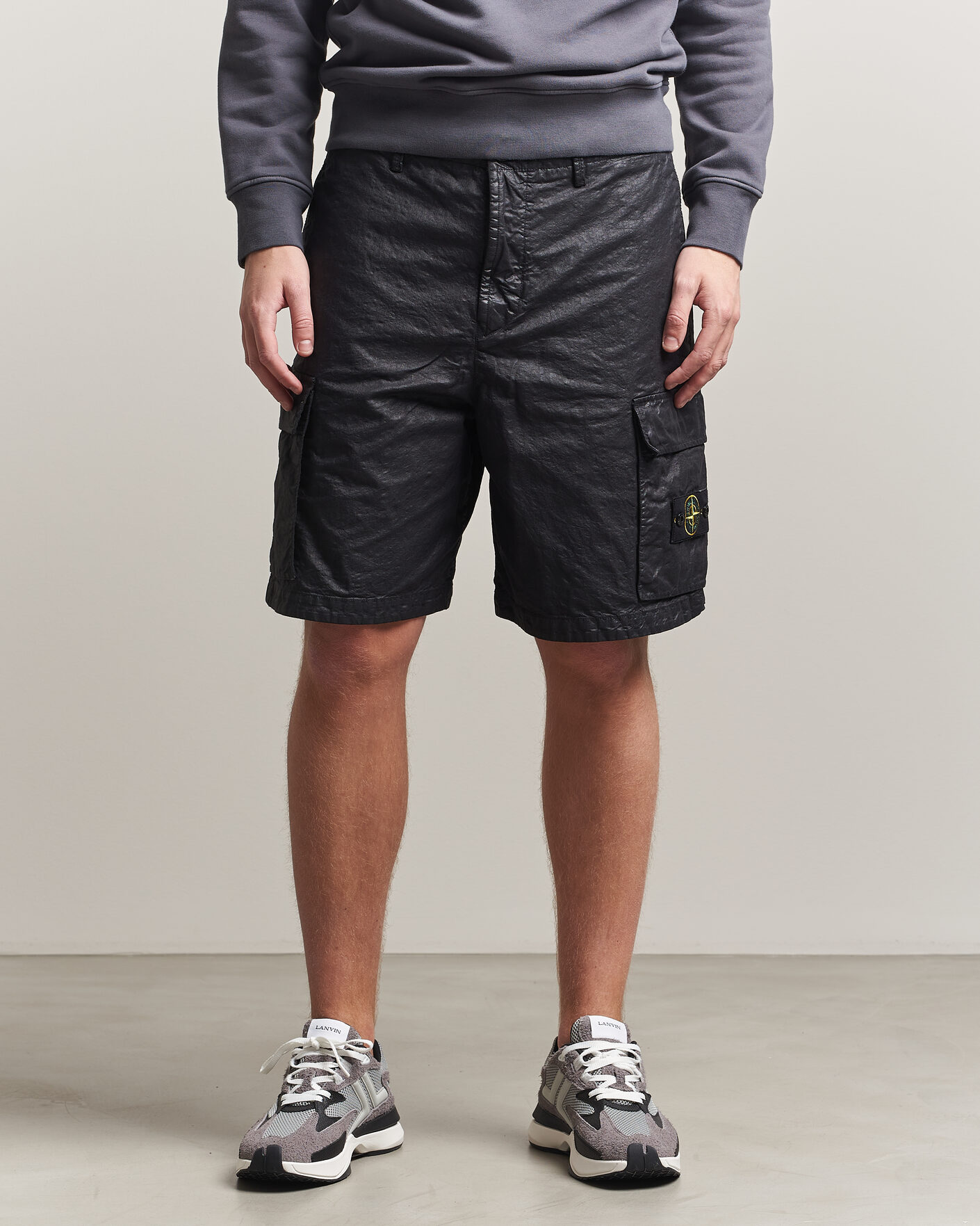 Herr | Shorts | Stone Island | Nylon Panama Cargo Shorts Black