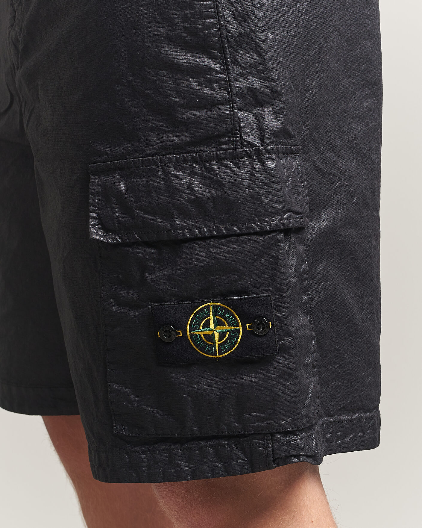 Herr | Shorts | Stone Island | Nylon Panama Cargo Shorts Black