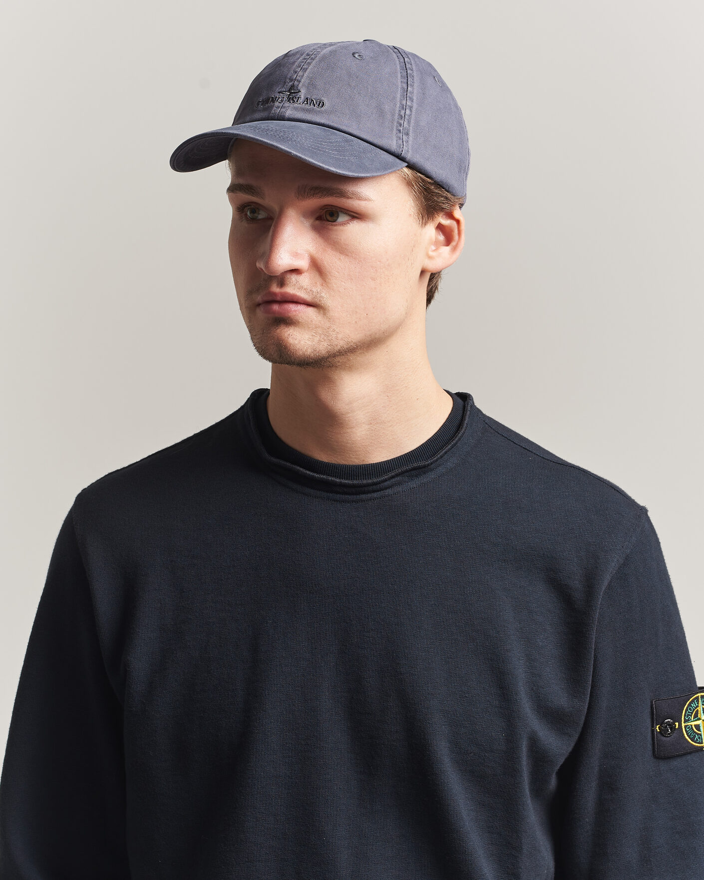 Herr | Hattar & kepsar | Stone Island | Cotton Gabardine Cap Blue/Grey