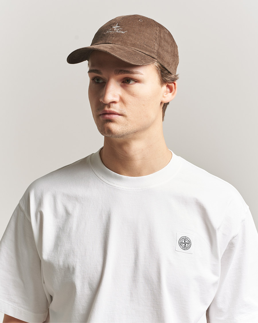 Herr | Hattar & kepsar | Stone Island | Micro Cord Cotton Cap Umber