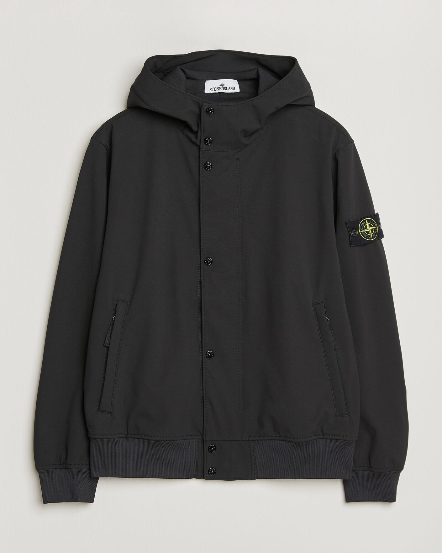 Herr | Jackor | Stone Island | Soft Shell Hooded Jacket Black
