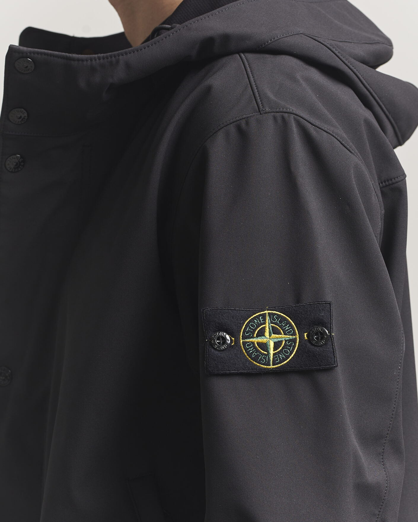 Herr | Jackor | Stone Island | Soft Shell Hooded Jacket Black