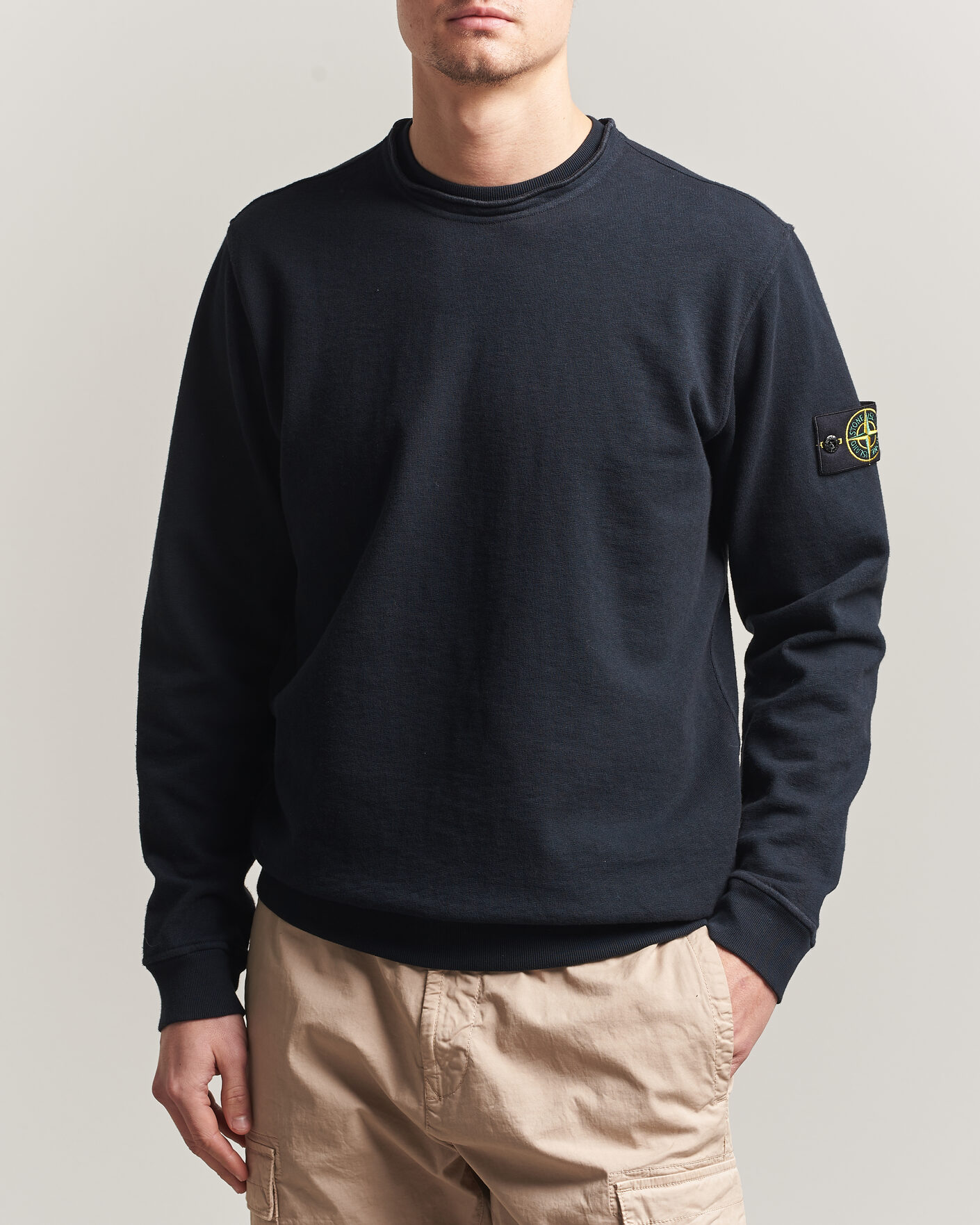 Herr | Tröjor | Stone Island | Old Dyed Cotton Sweatshirt Navy