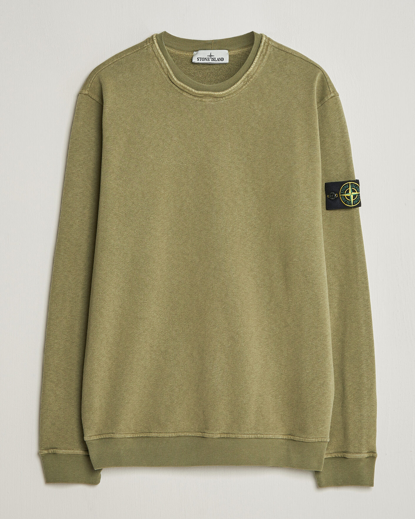 Herr | Tröjor | Stone Island | Old Dyed Cotton Sweatshirt Military Green