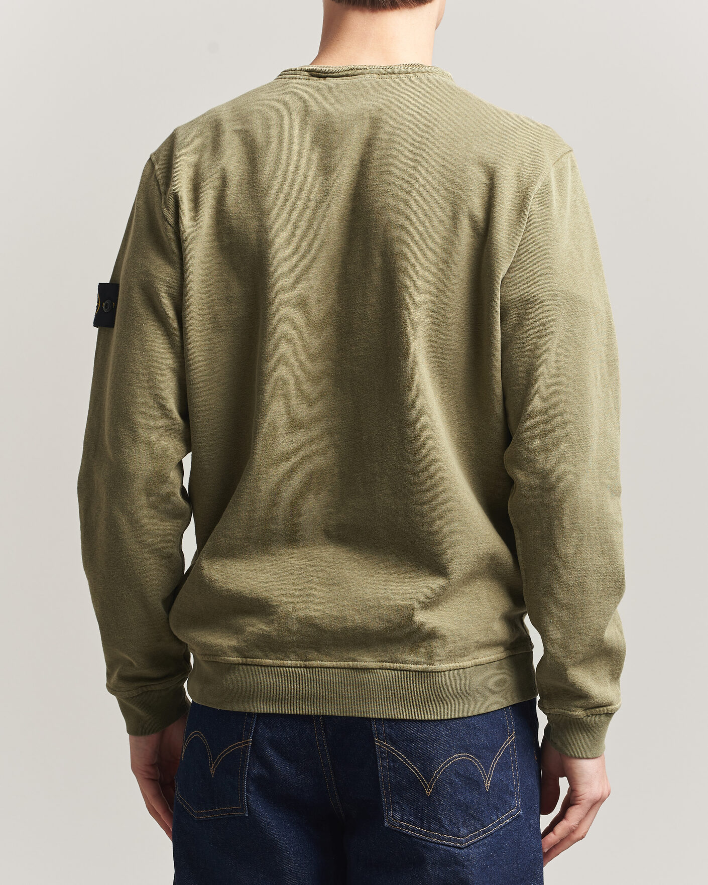 Herr | Tröjor | Stone Island | Old Dyed Cotton Sweatshirt Military Green