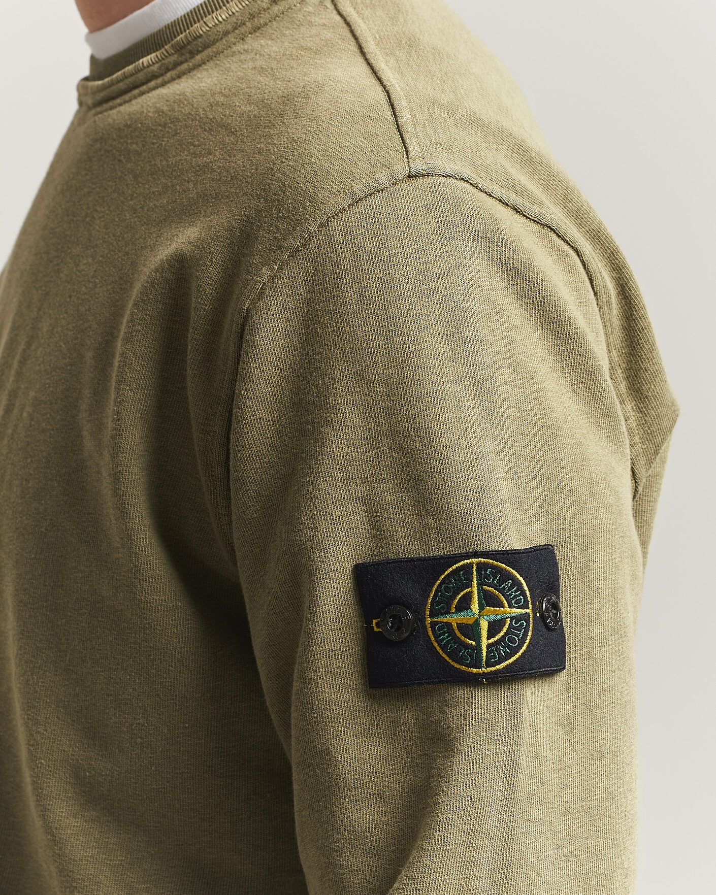 Herr | Tröjor | Stone Island | Old Dyed Cotton Sweatshirt Military Green