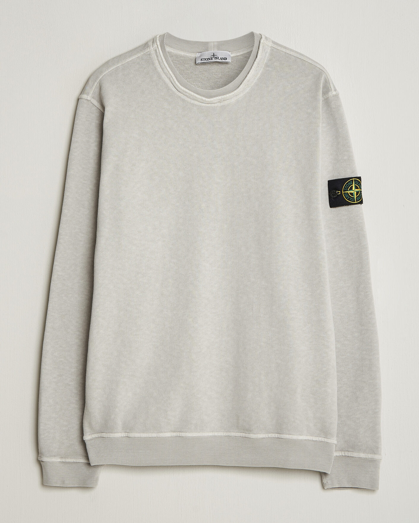 Herr | Tröjor | Stone Island | Old Dyed Cotton Sweatshirt Pearl Grey