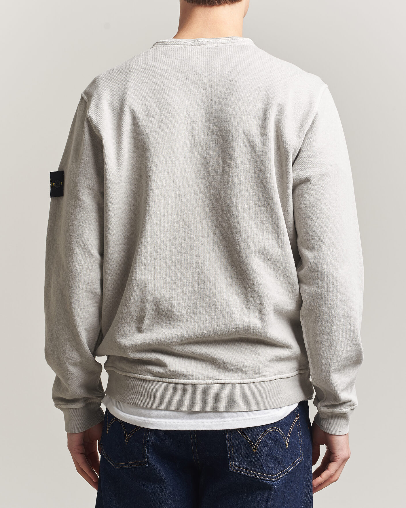 Herr | Tröjor | Stone Island | Old Dyed Cotton Sweatshirt Pearl Grey