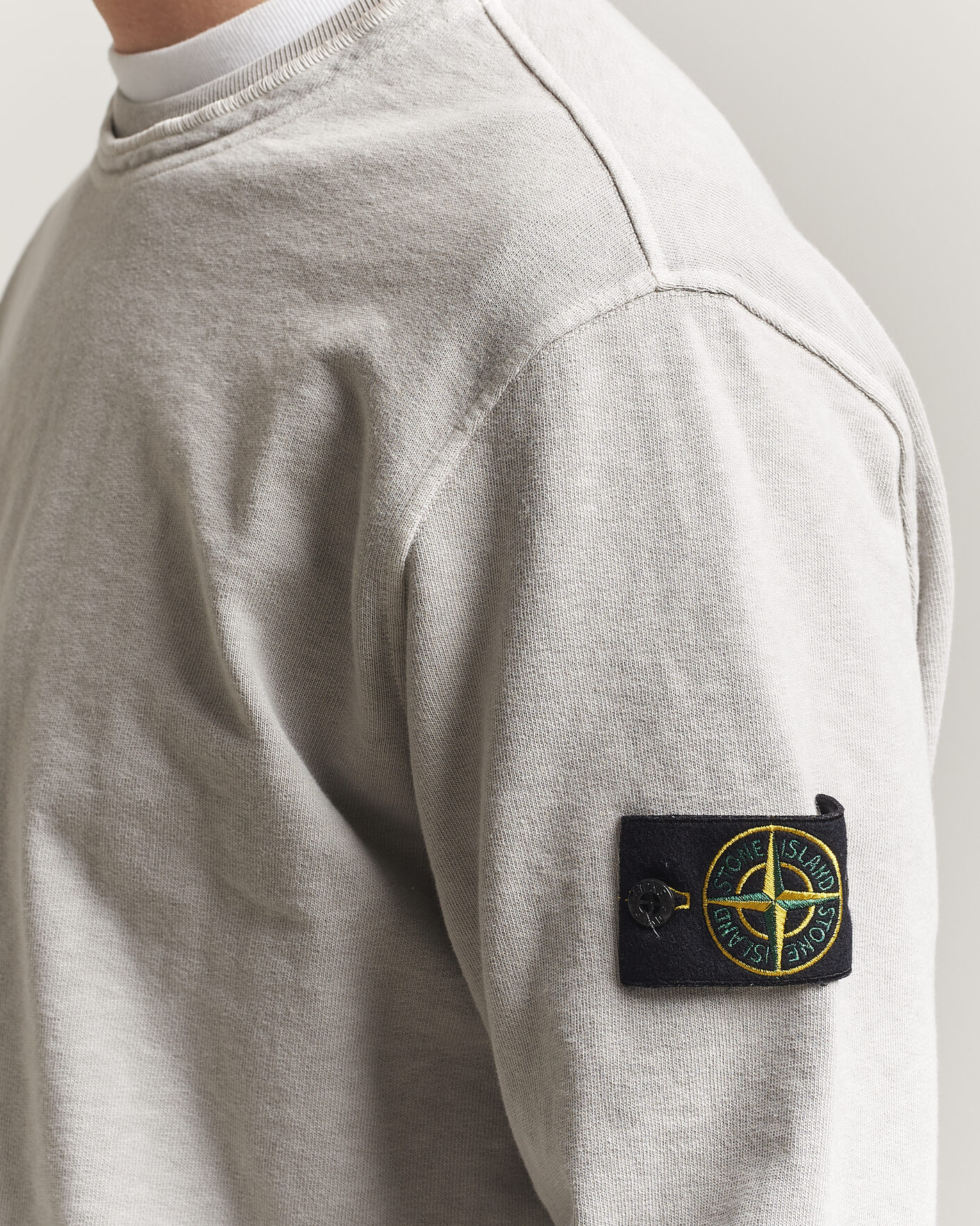 Herr | Tröjor | Stone Island | Old Dyed Cotton Sweatshirt Pearl Grey