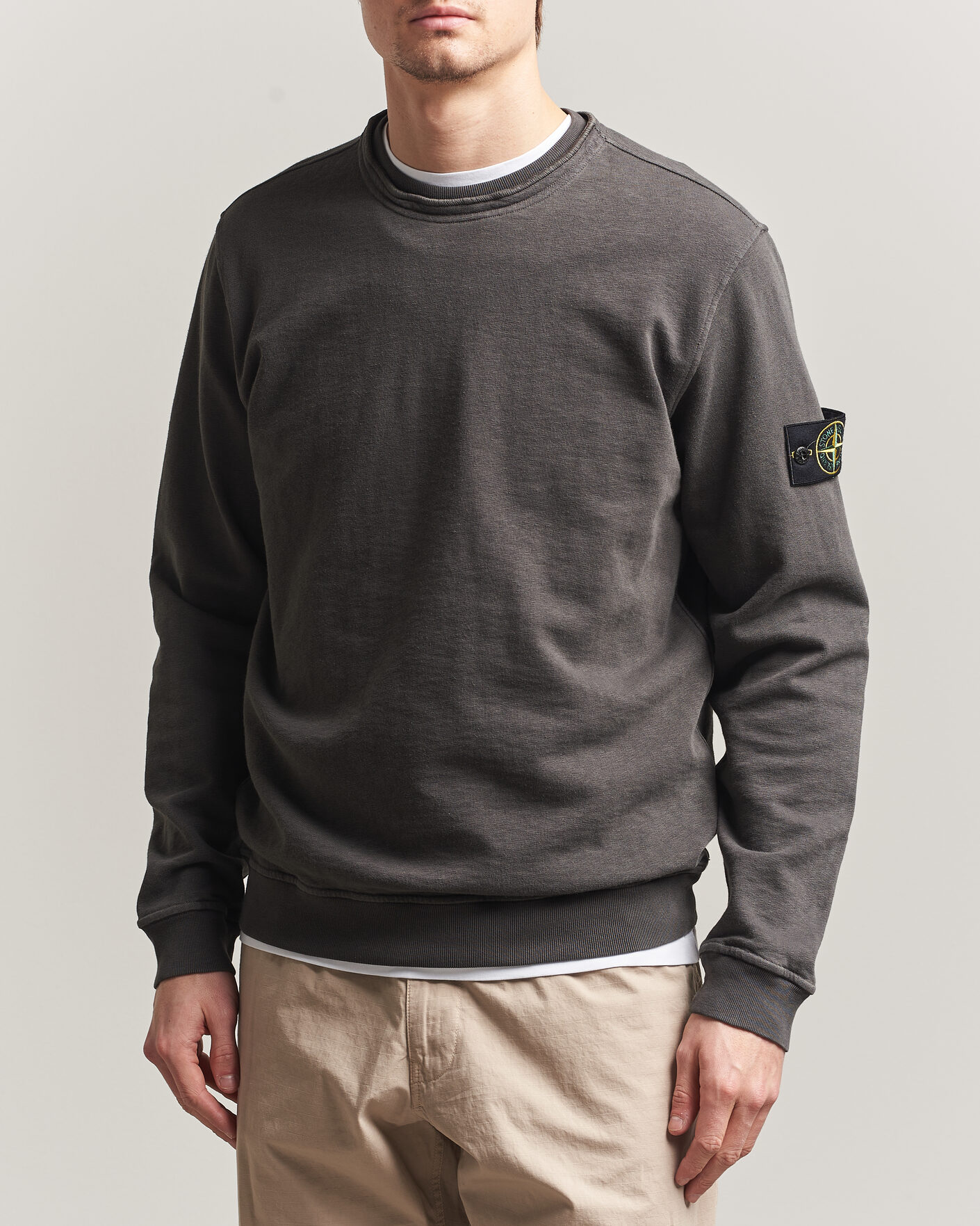 Herr | Tröjor | Stone Island | Old Dyed Cotton Sweatshirt Charcoal