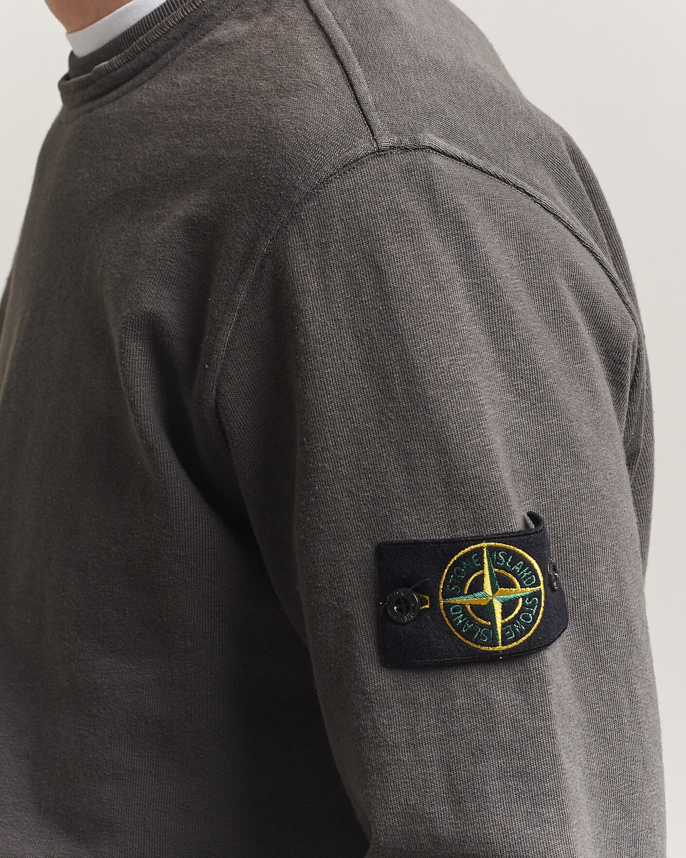 Herr | Tröjor | Stone Island | Old Dyed Cotton Sweatshirt Charcoal